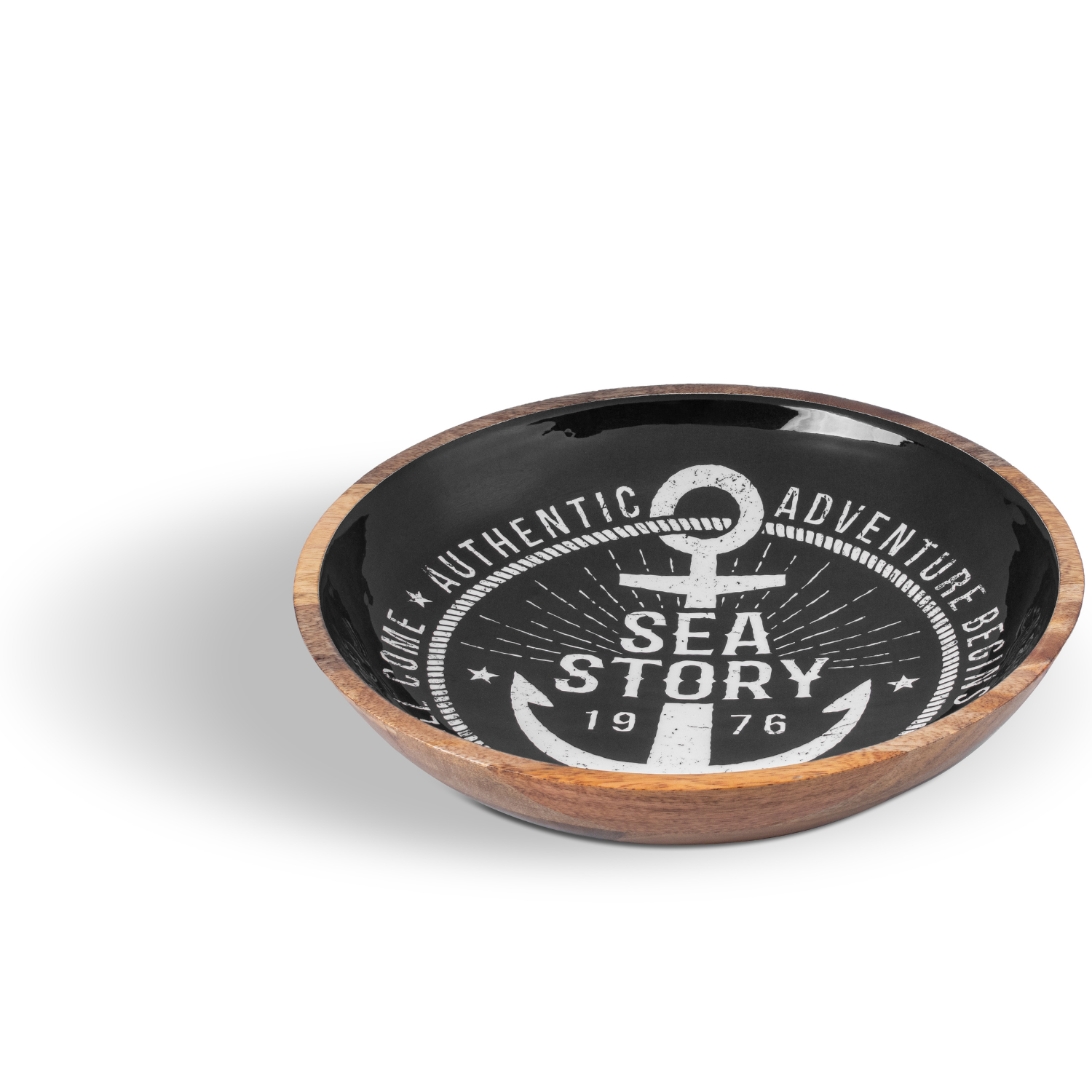 Large Bowl with Sea Story Enamel