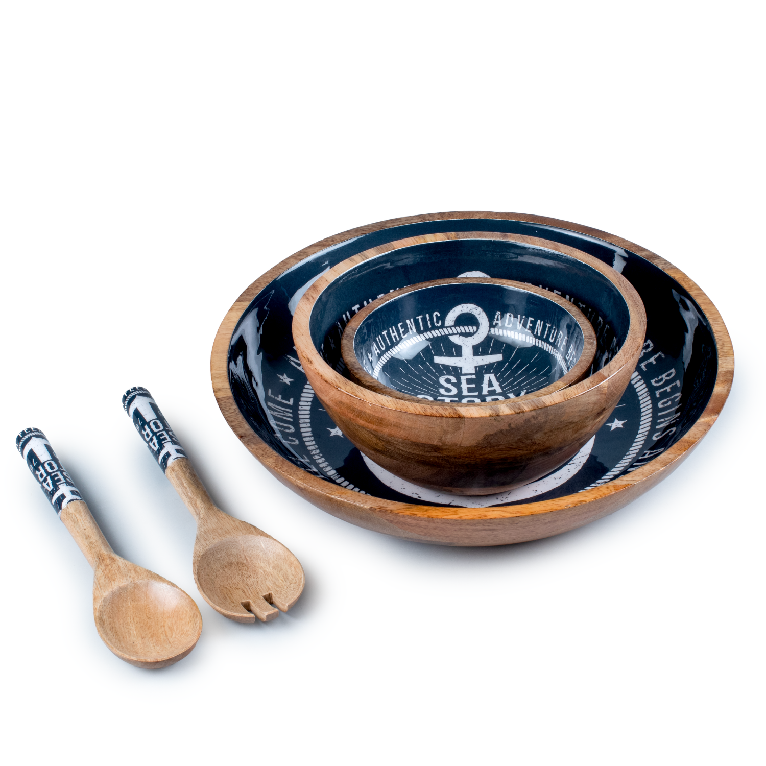 Large Bowl with Sea Story Enamel