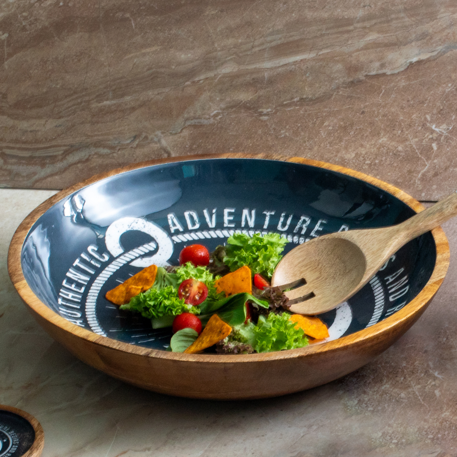 Large Bowl with Sea Story Enamel