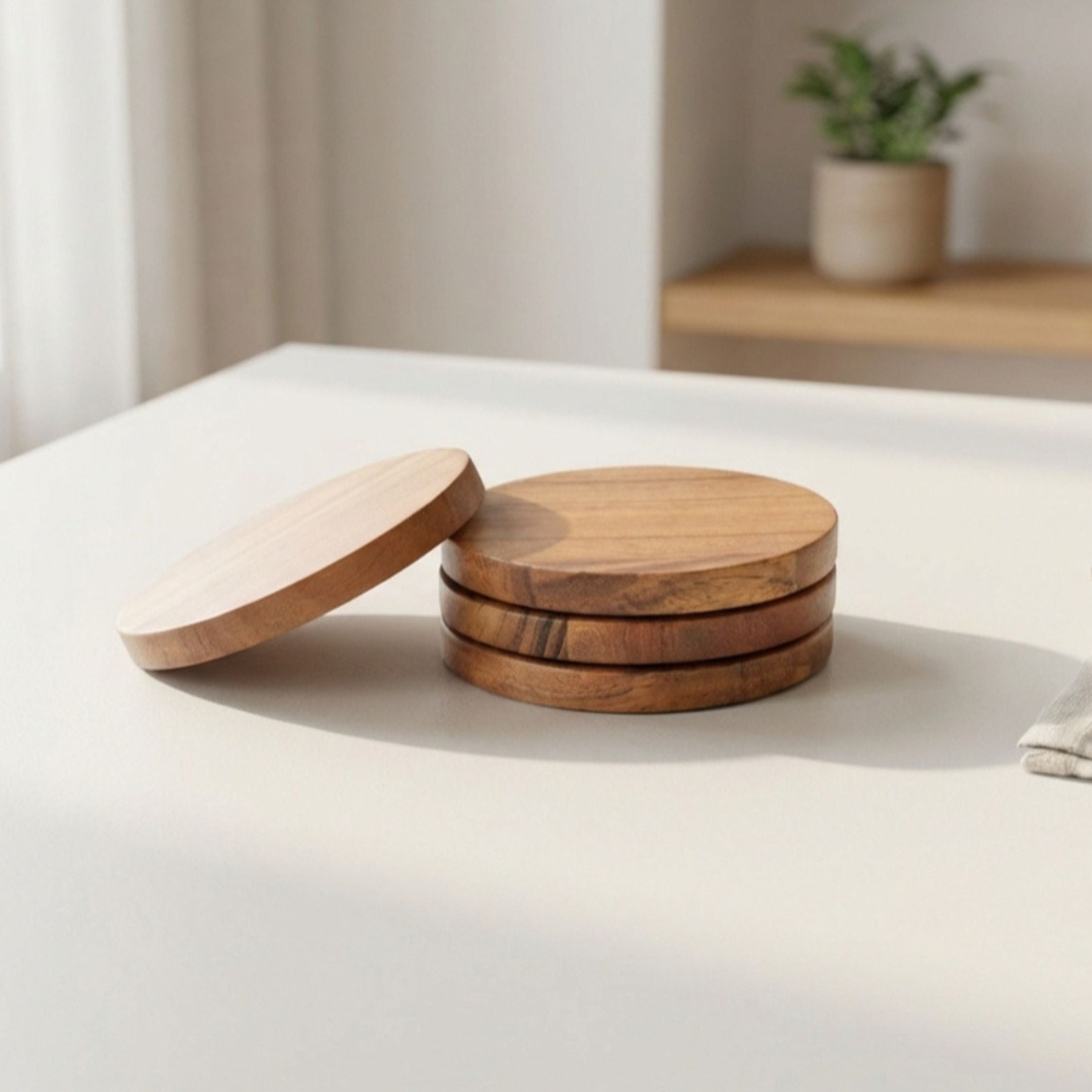 Classic Round Coasters, Set of 4