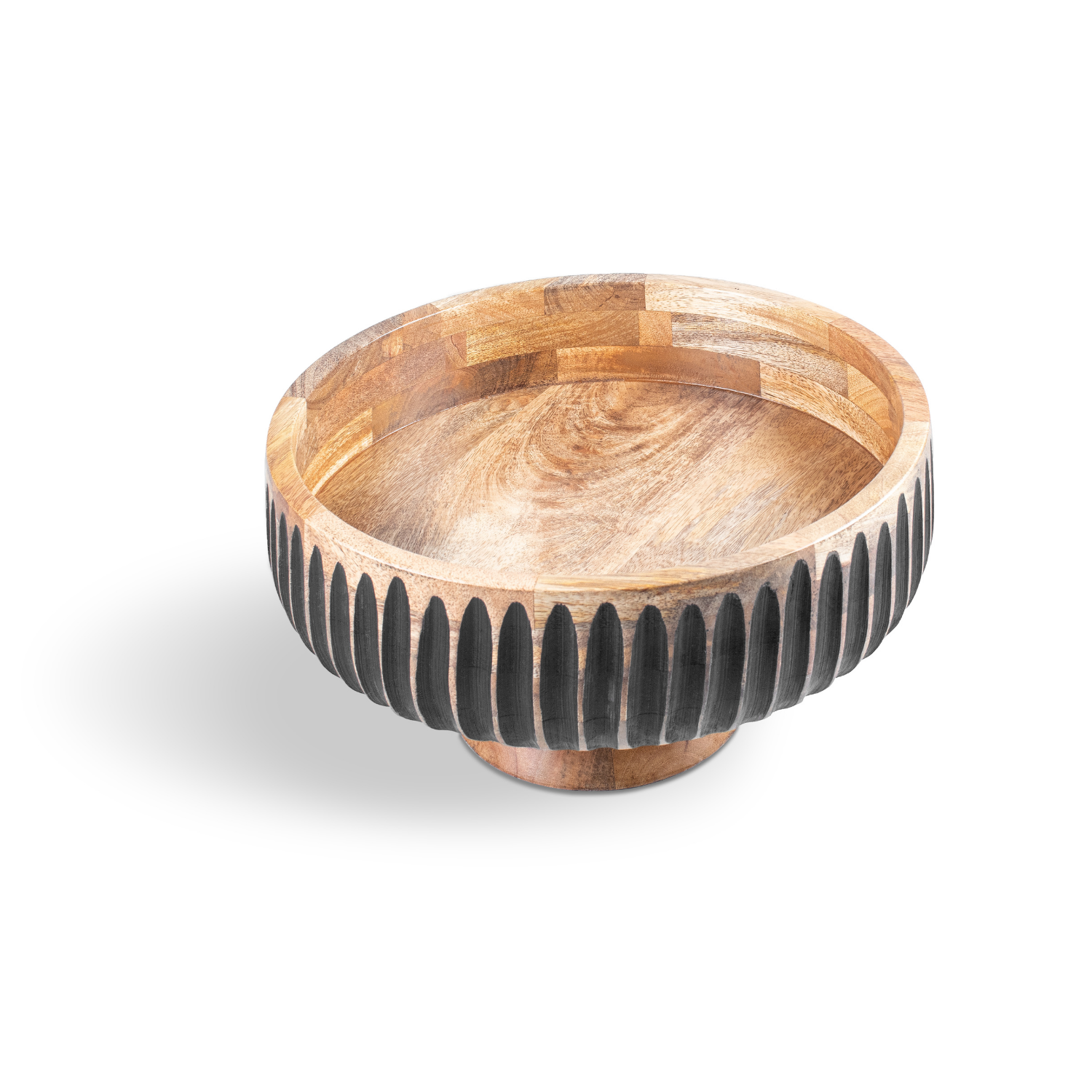 Large Flat Bowl with Black Lines