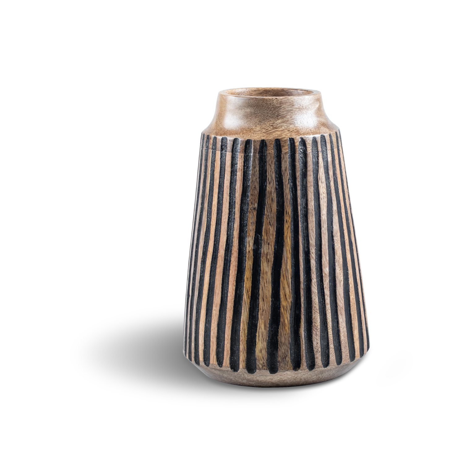 Tapered Vase with Black Lines, Small