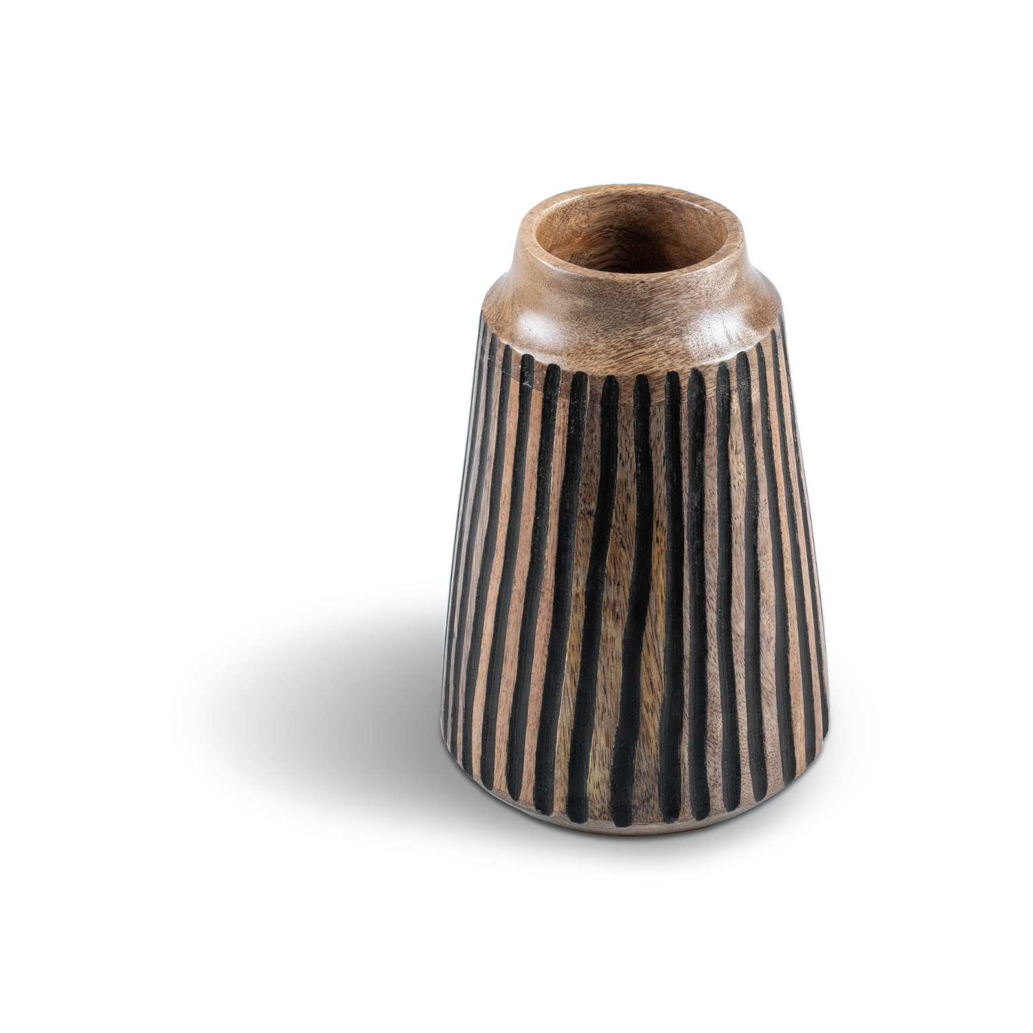 Tapered Vase with Black Lines, Small