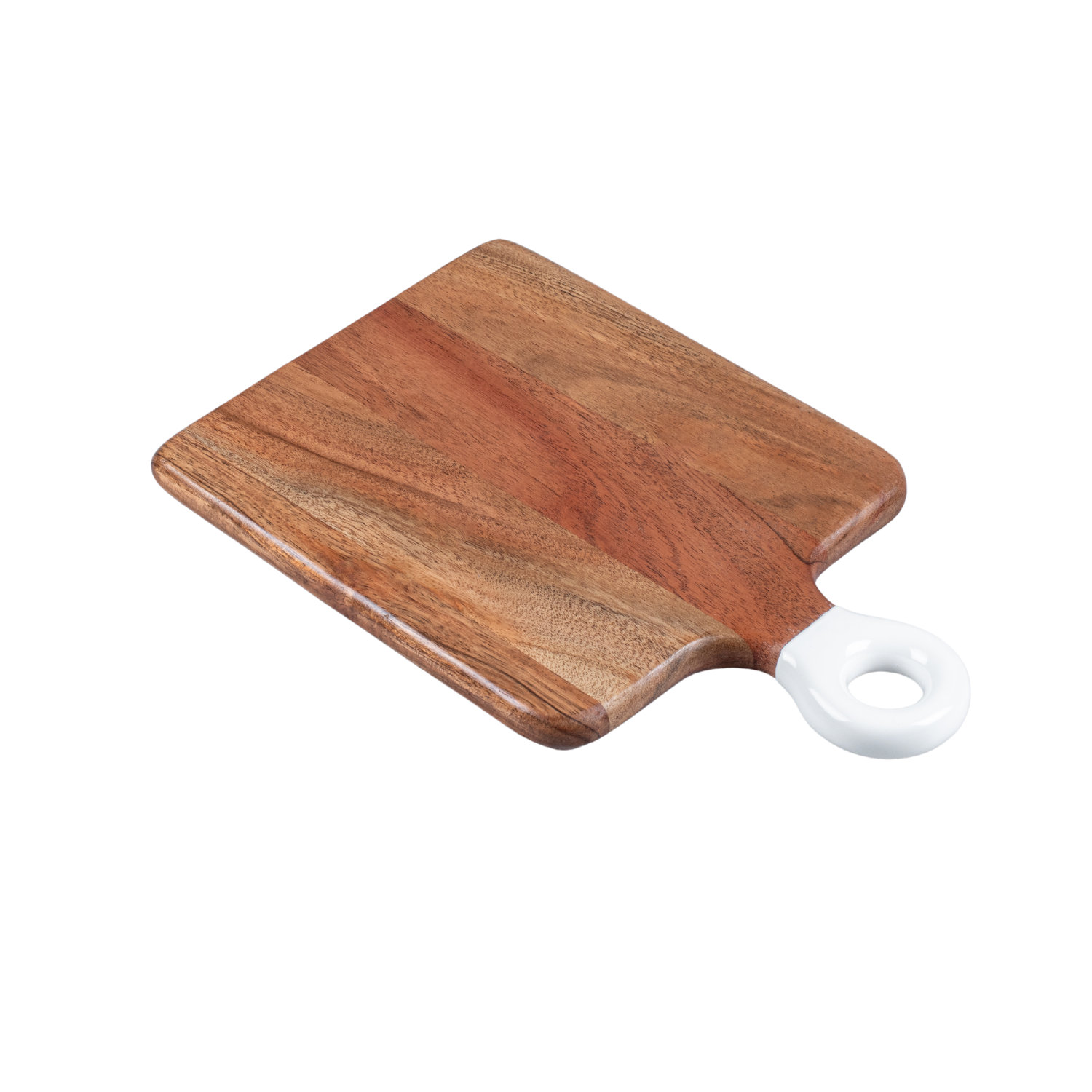 Square Small Board with White Enamel Handle