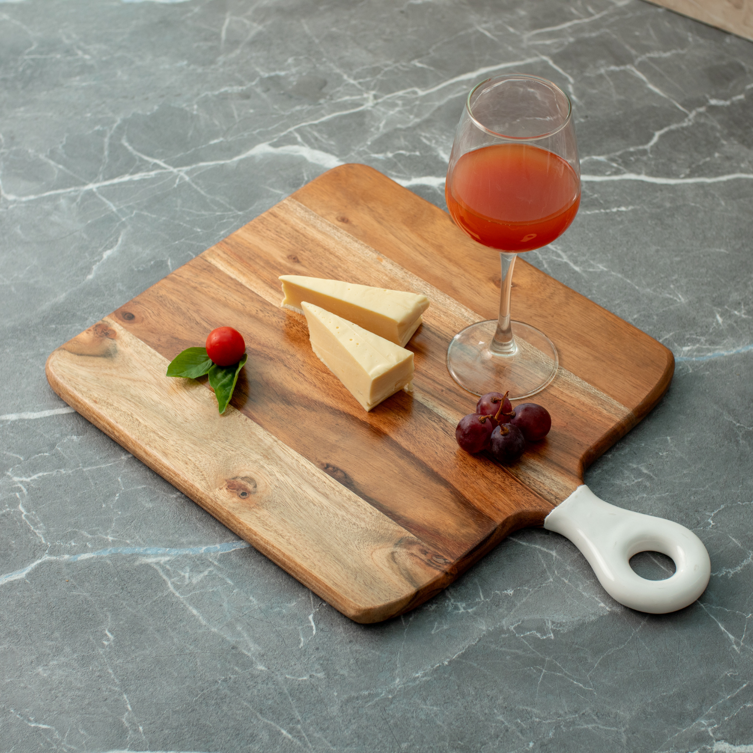 Square Large Board with White Enamel Handle