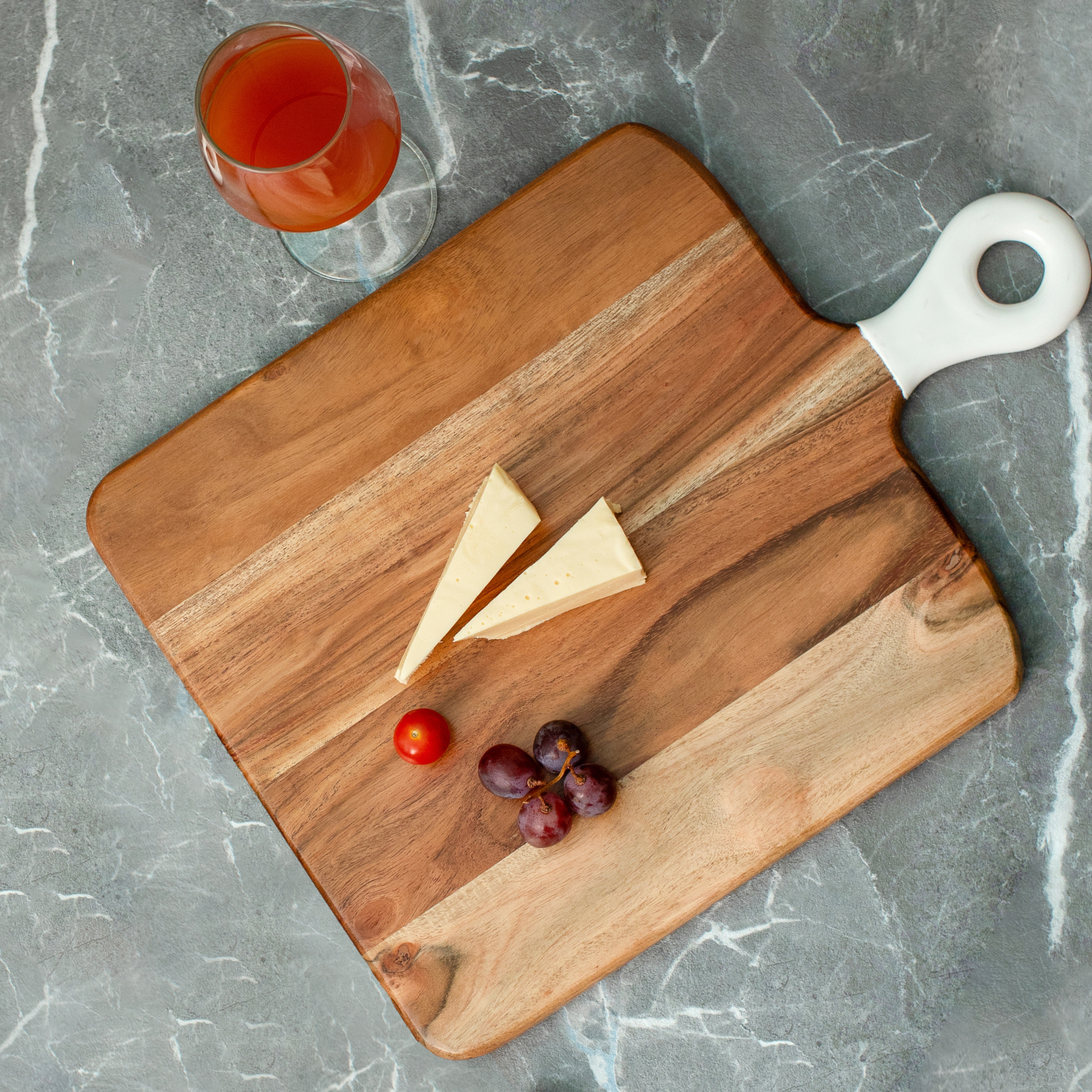 Square Large Board with White Enamel Handle
