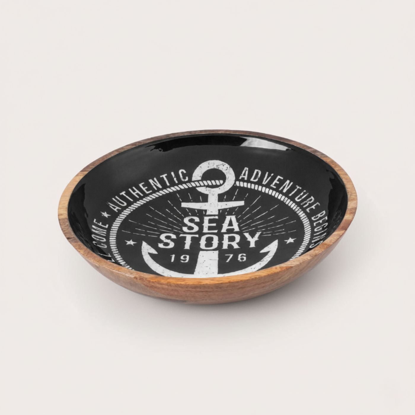 Large Bowl with Sea Story Enamel