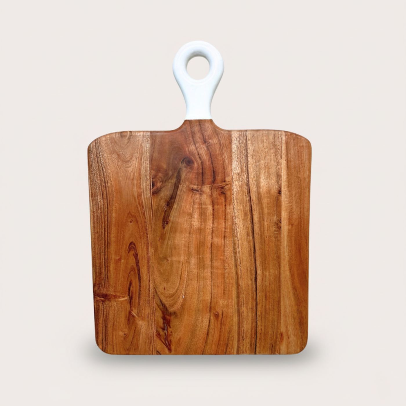 Square Large Board with White Enamel Handle