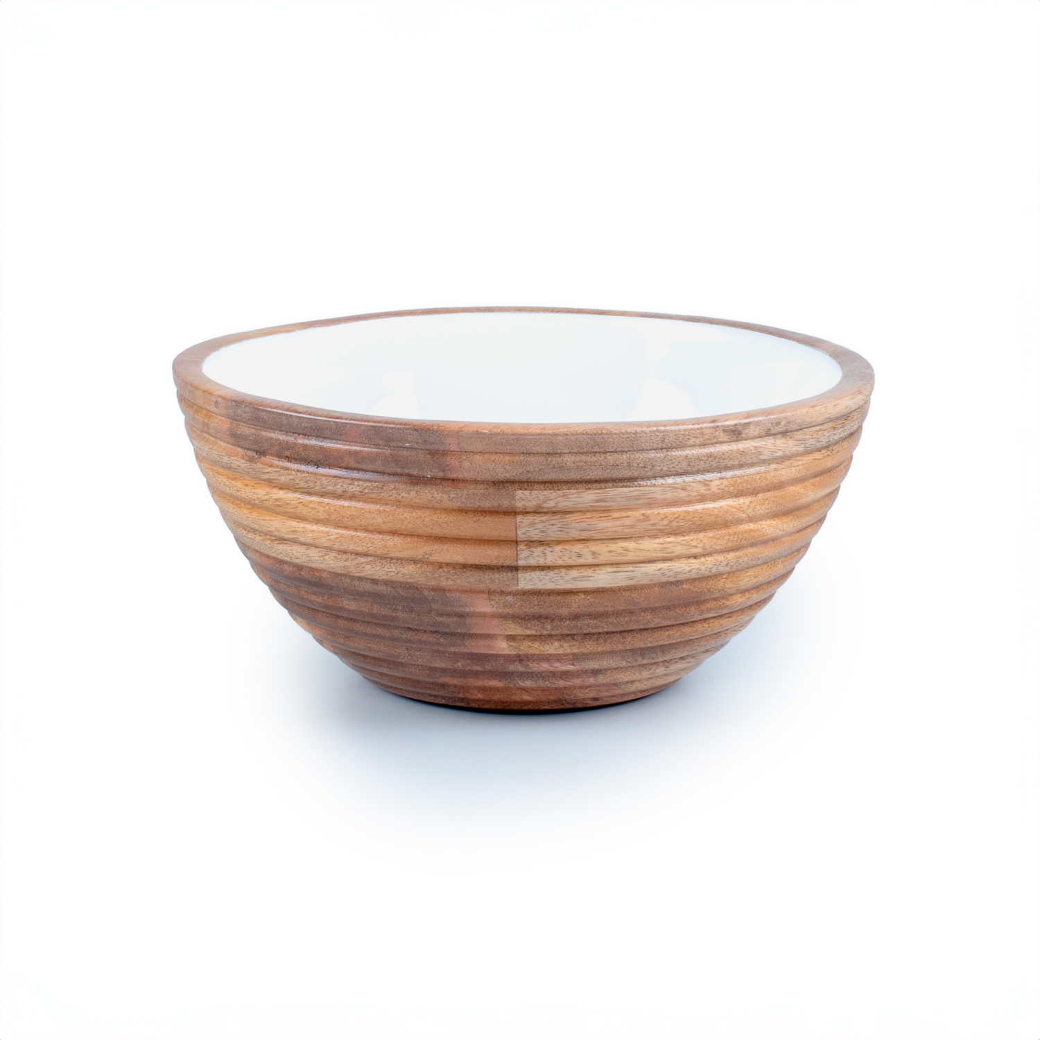 Serving Bowl and Servers with White Enamel