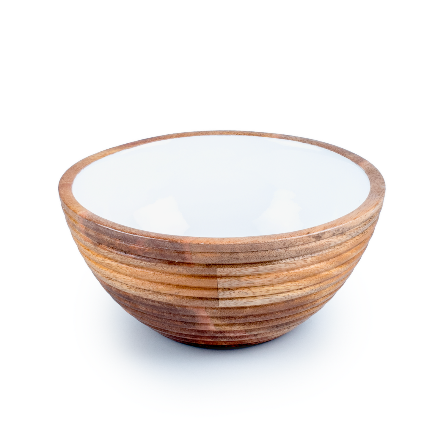 Serving Bowl and Servers with White Enamel