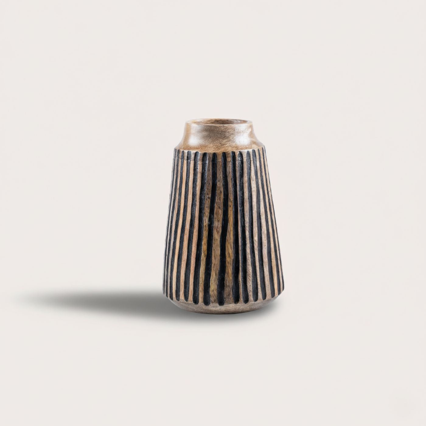 Tapered Vase with Black Lines, Small