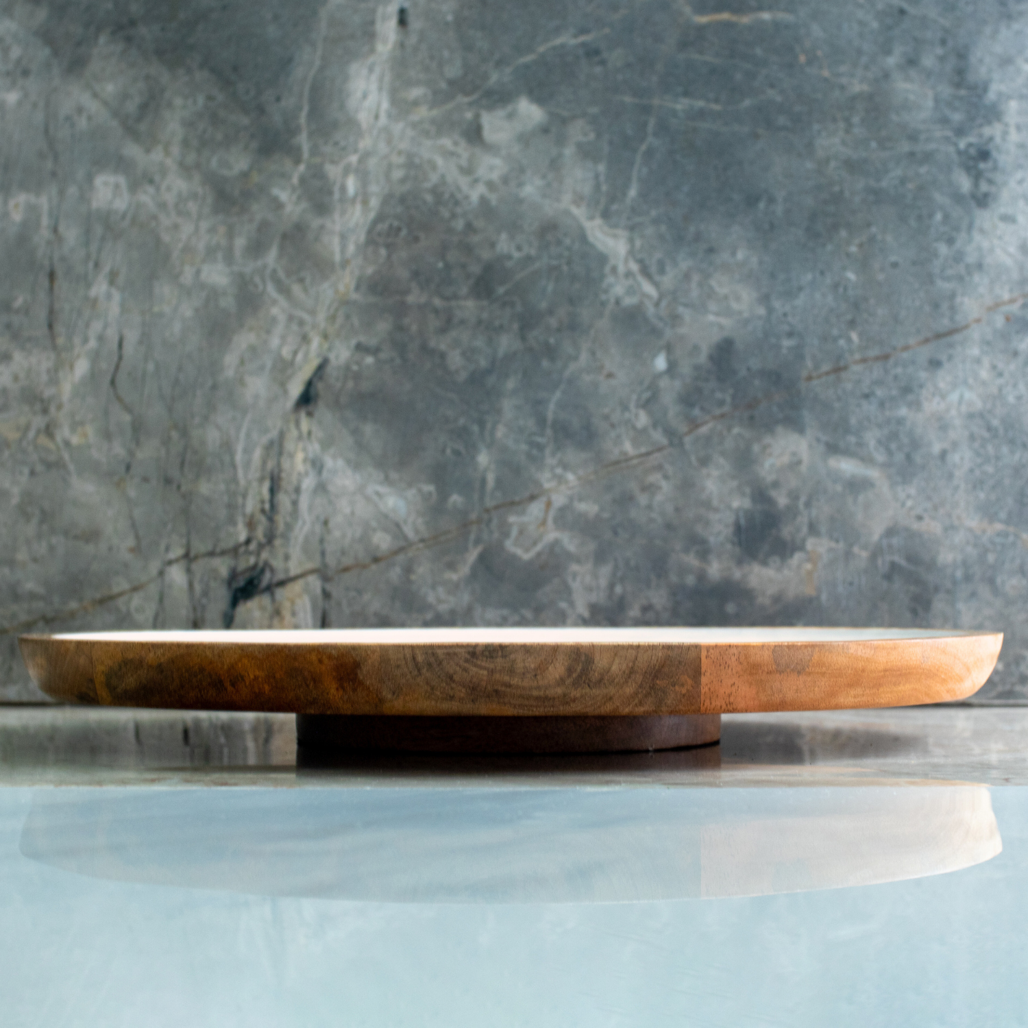 Lazy Susan Turntable with Pearl Enamel