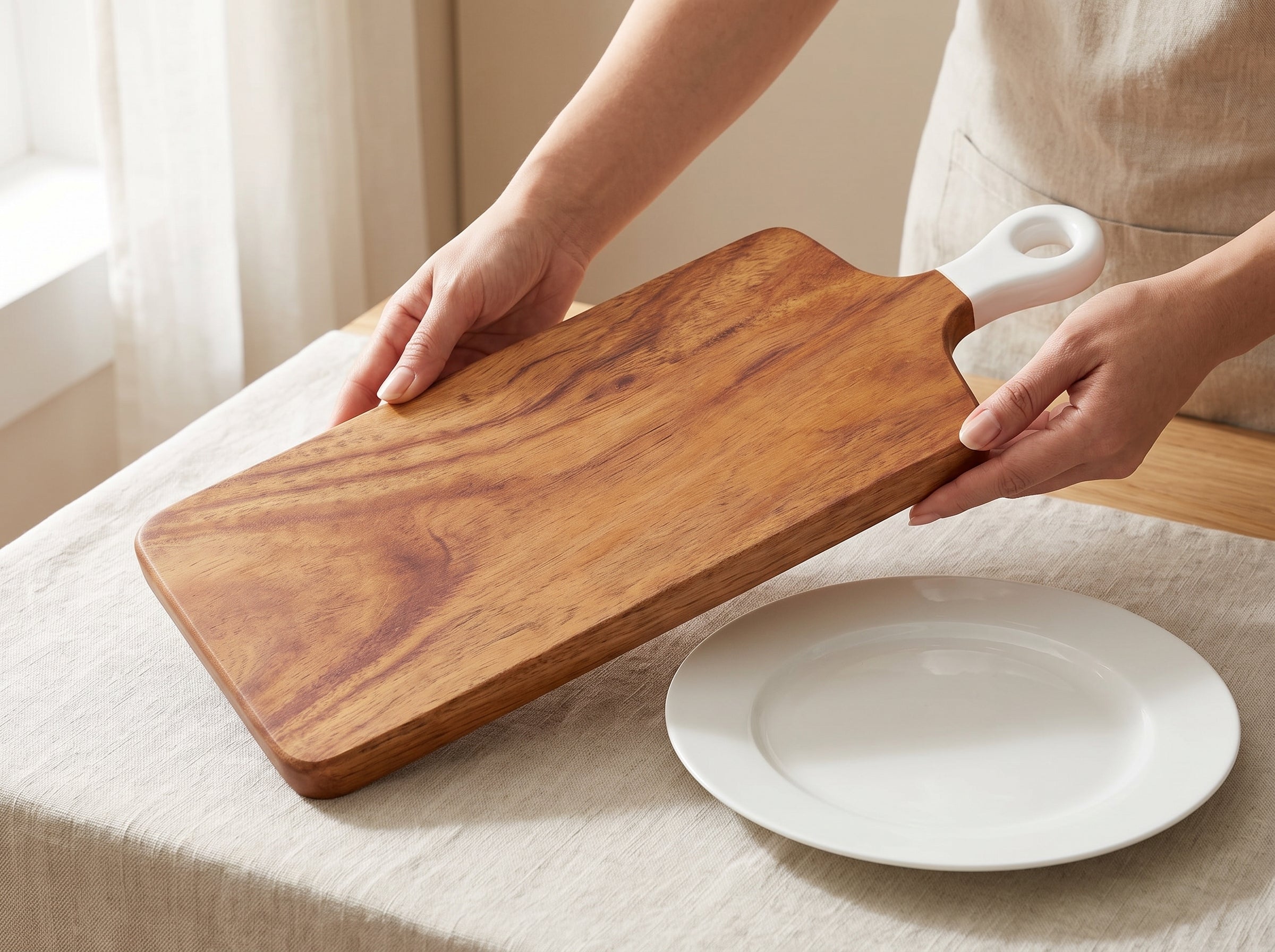 Long Board with White Enamel Handle