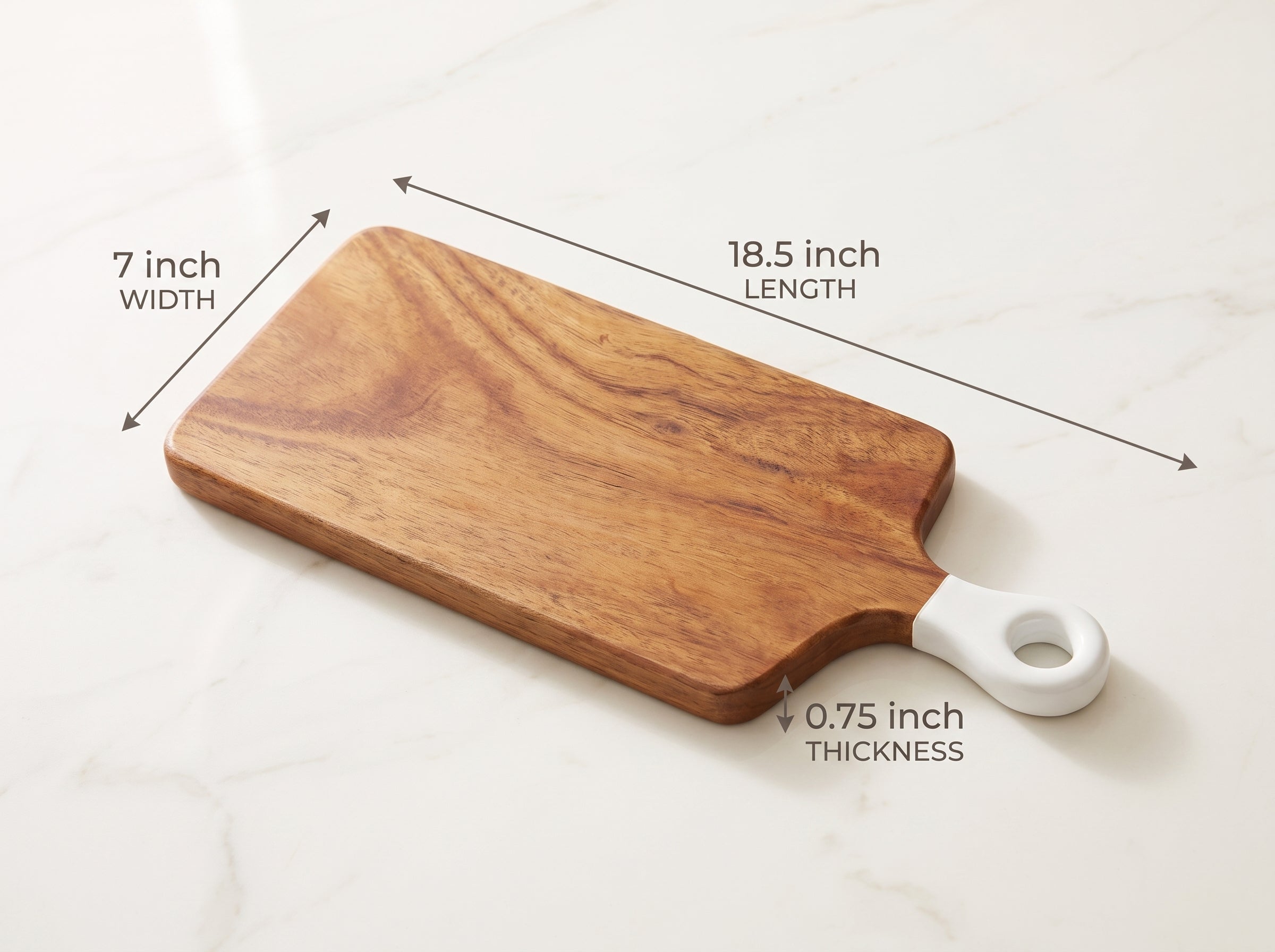 Long Board with White Enamel Handle