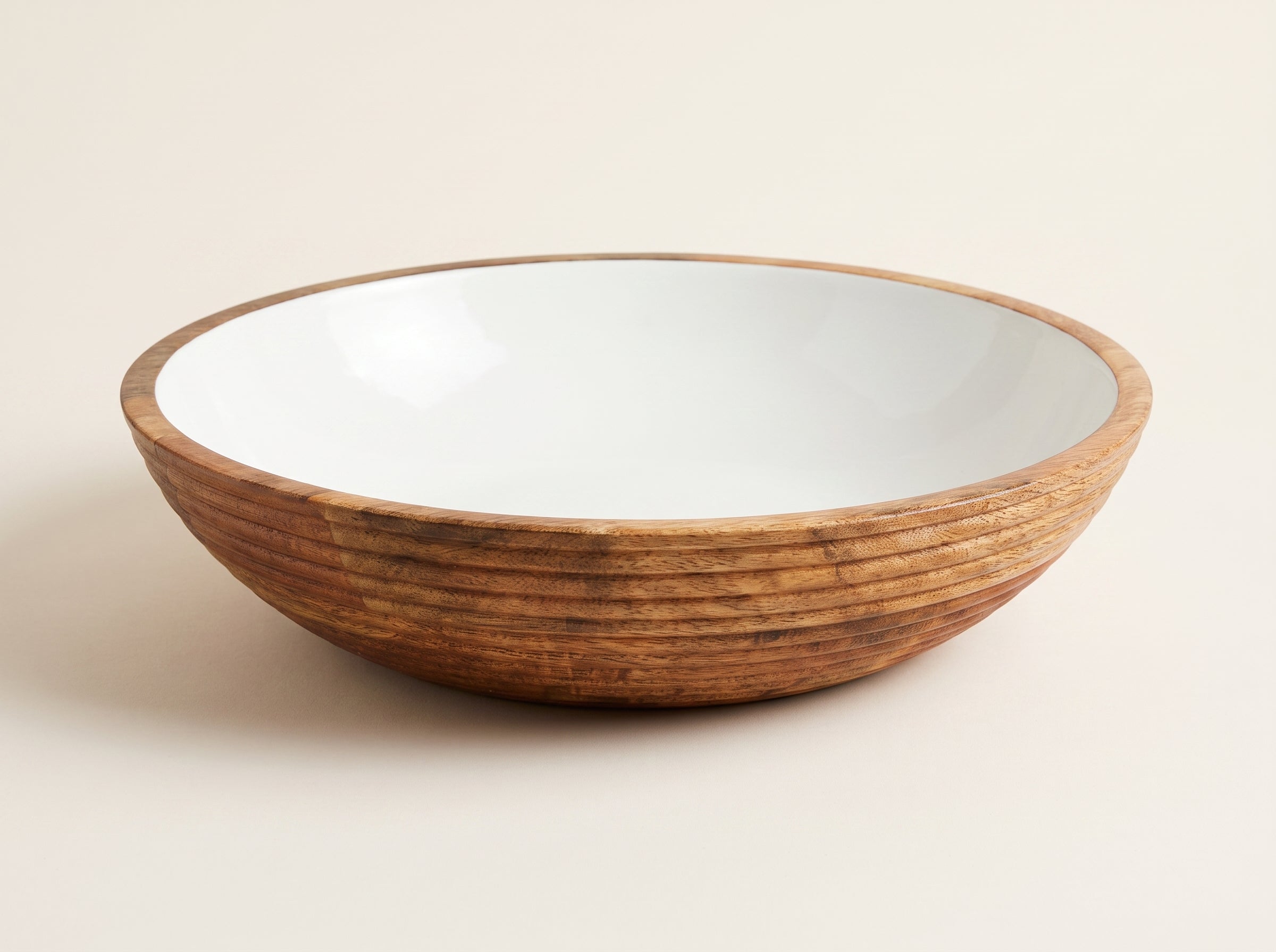 Large Bowl with White Enamel