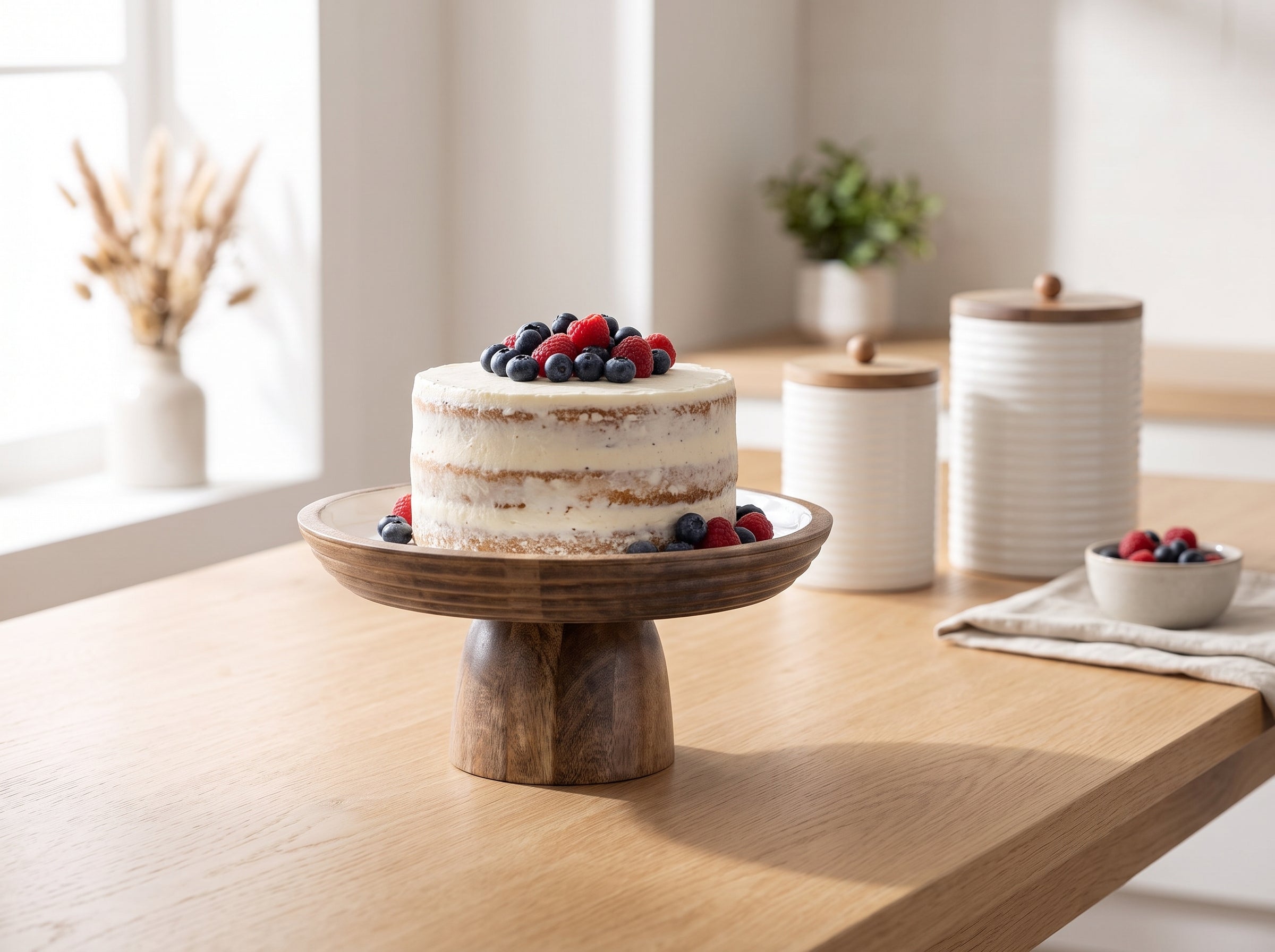 Cake Stand with White Enamel