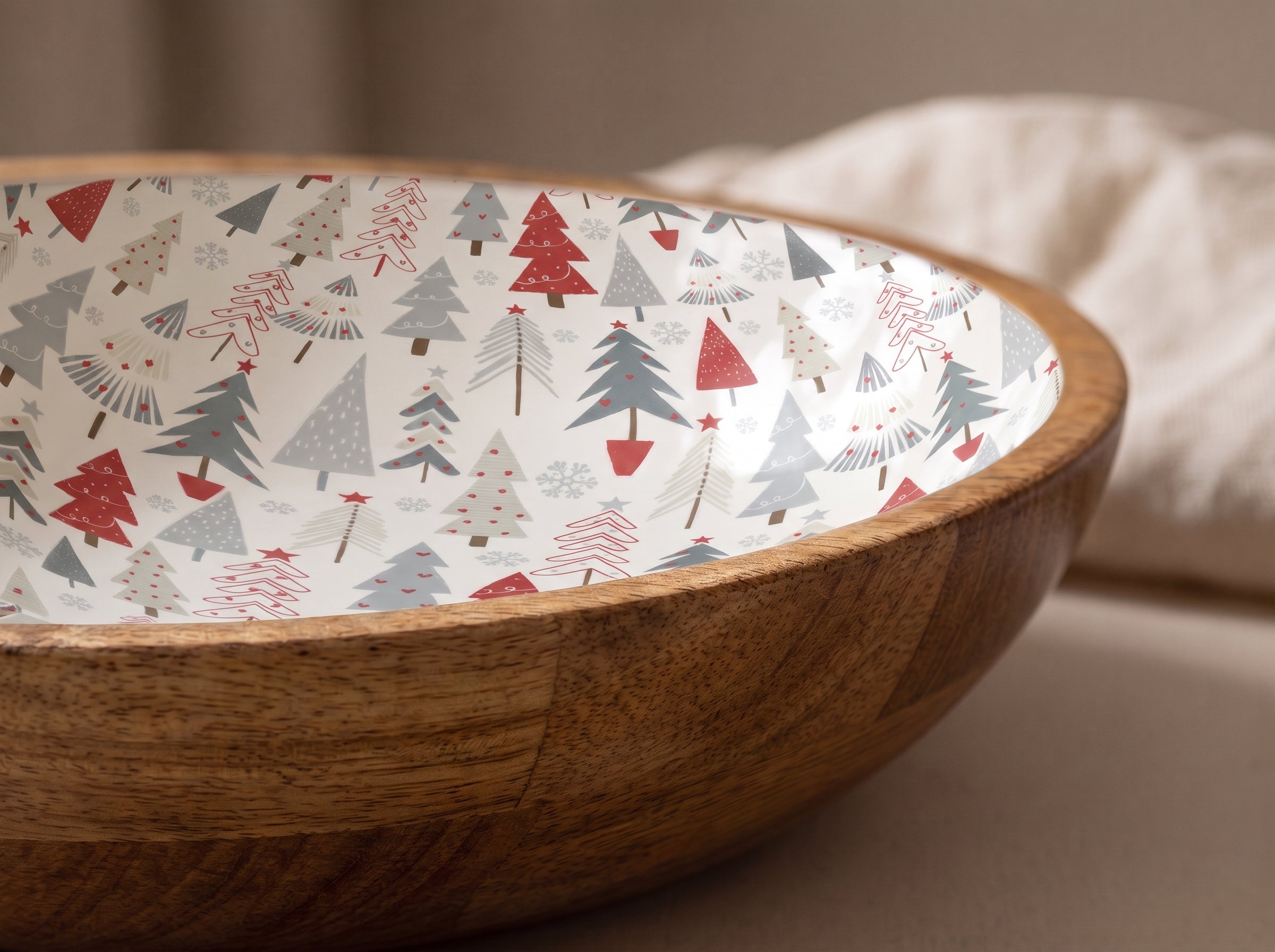 Large Bowl with Holiday Enamel
