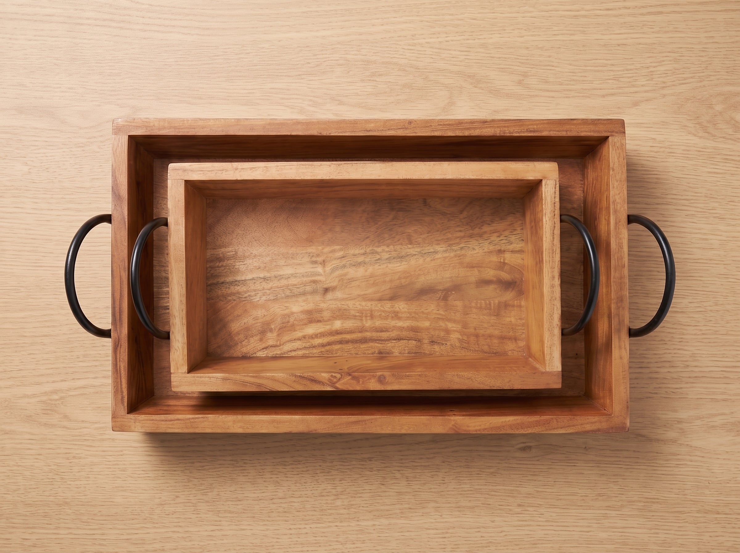 Large Trays with Handles, Set of 2
