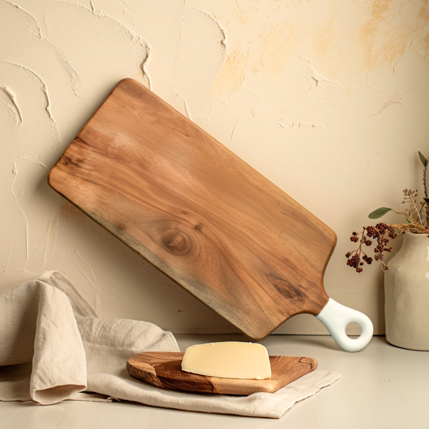 Long Board with White Enamel Handle