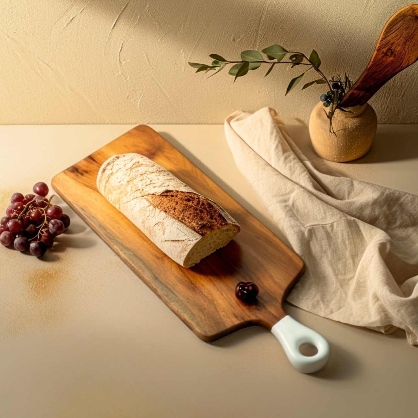 Long Board with White Enamel Handle