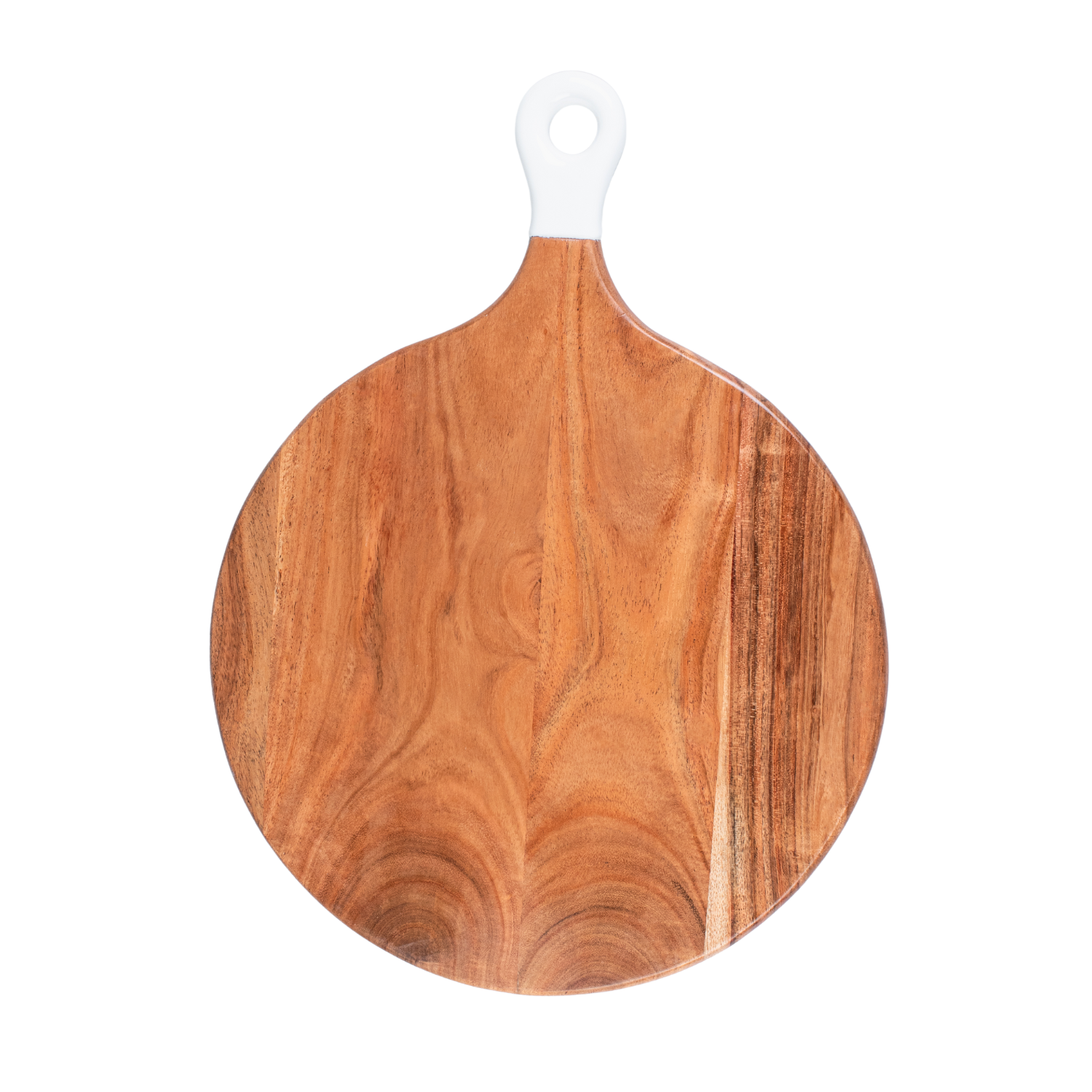 Round Medium Board with White Enamel Handle