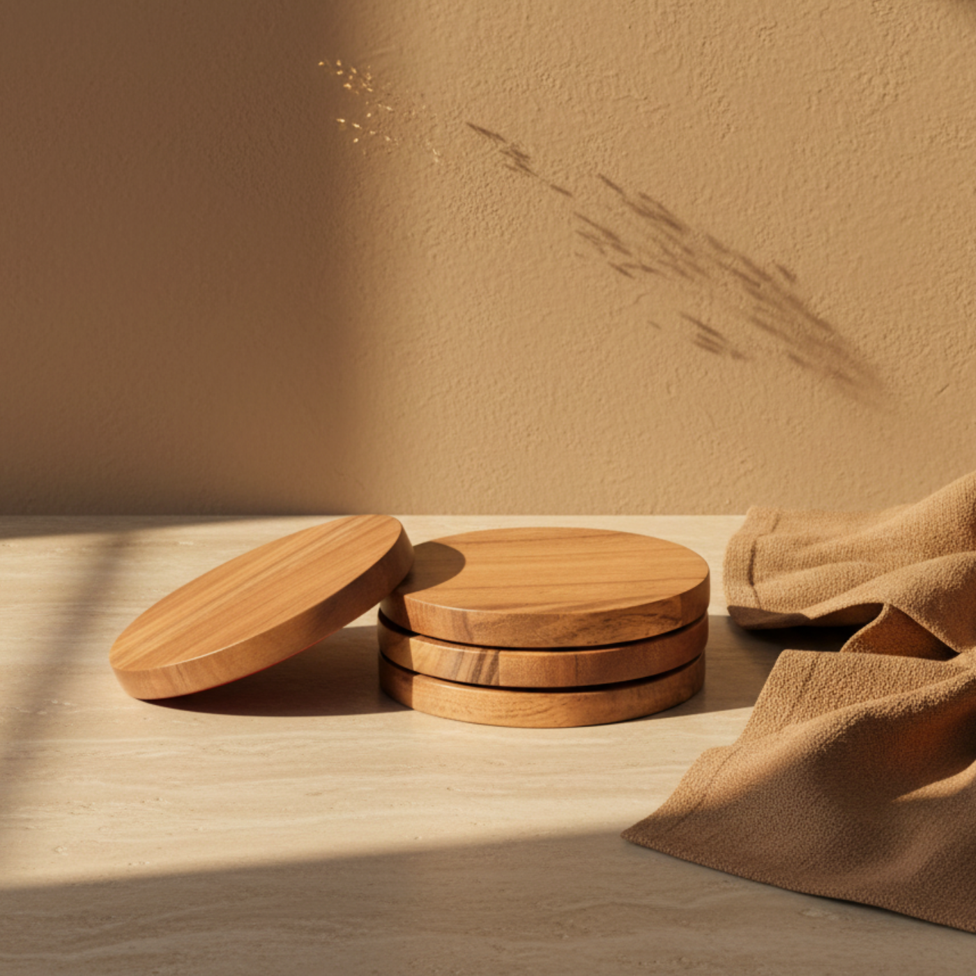 Classic Round Coasters, Set of 4