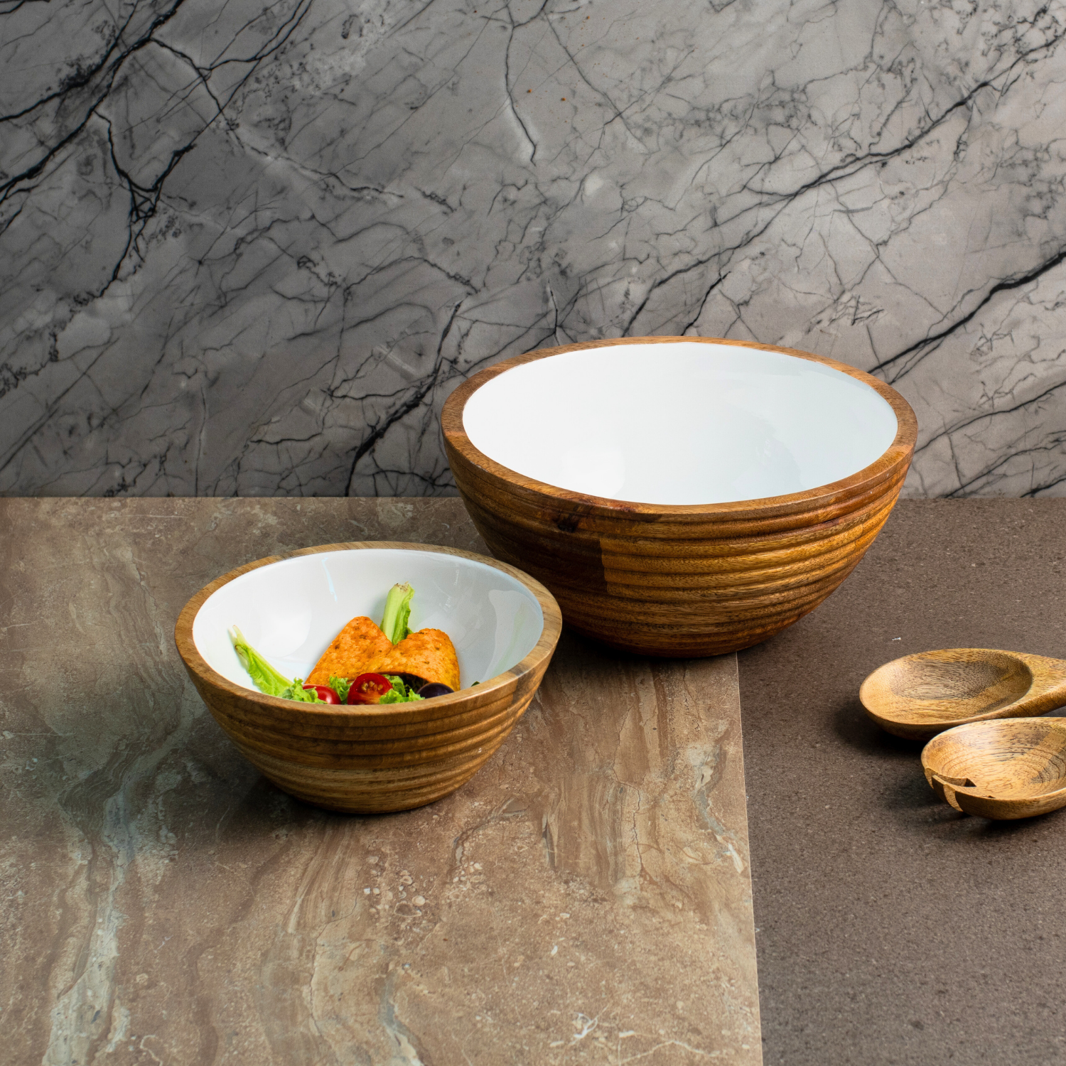 Small Bowl with White Enamel, Set of 4