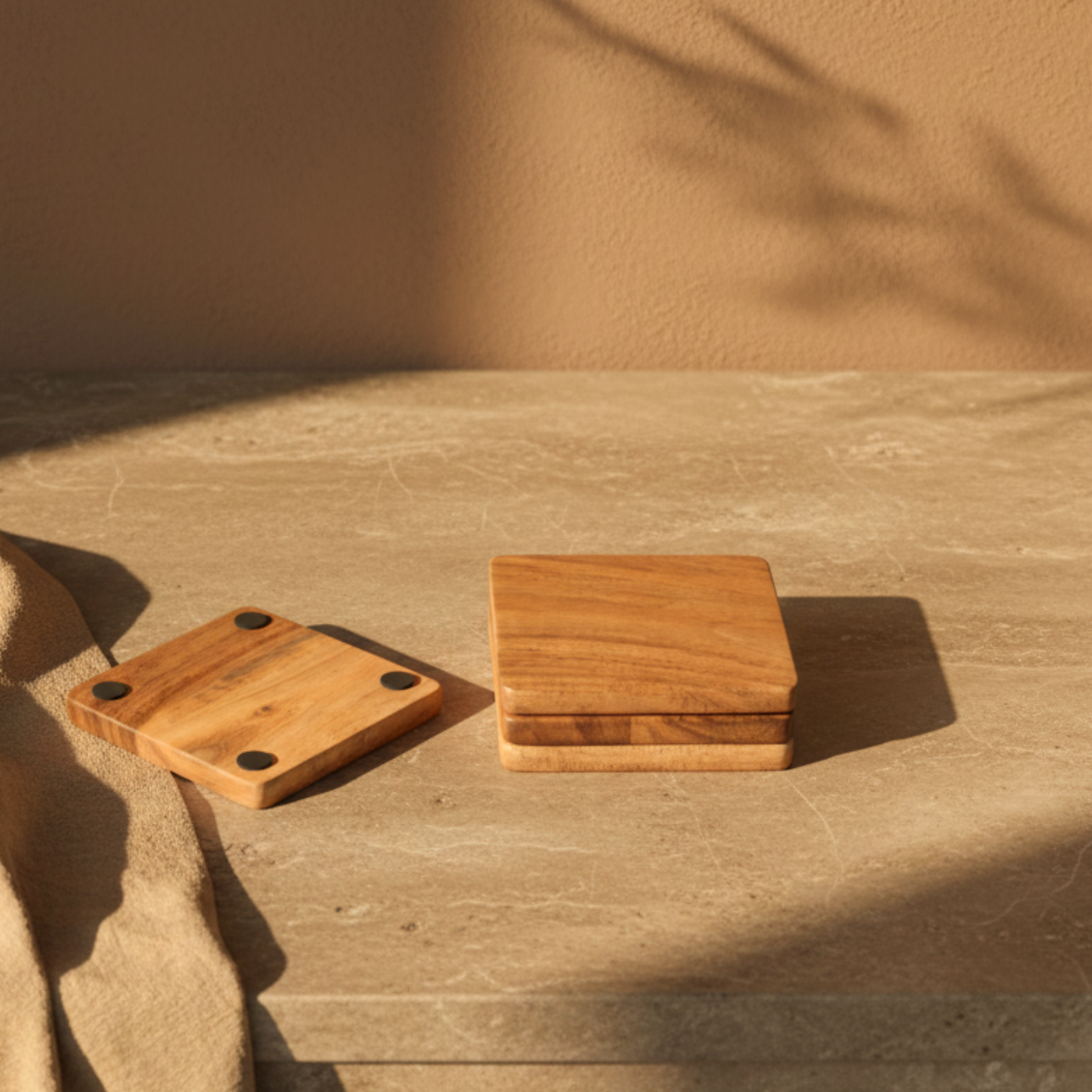 Classic Square Coasters, Set of 4