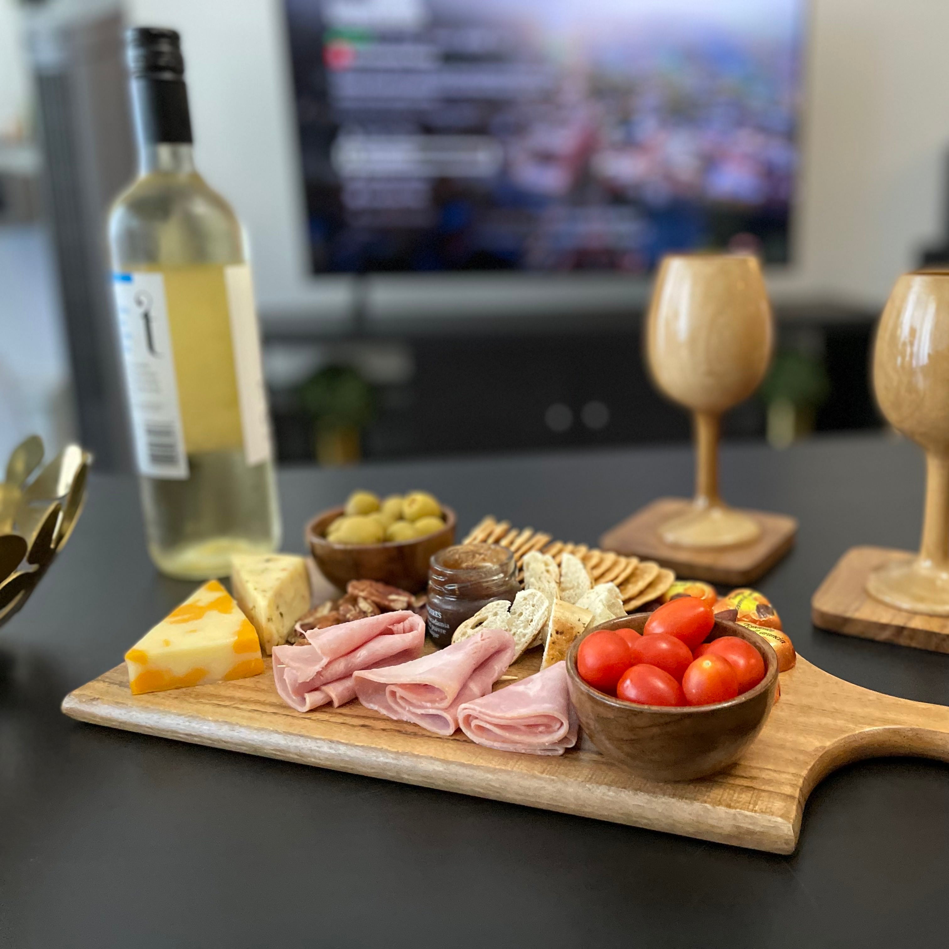 Charcuterie Board with Fishtail Handle