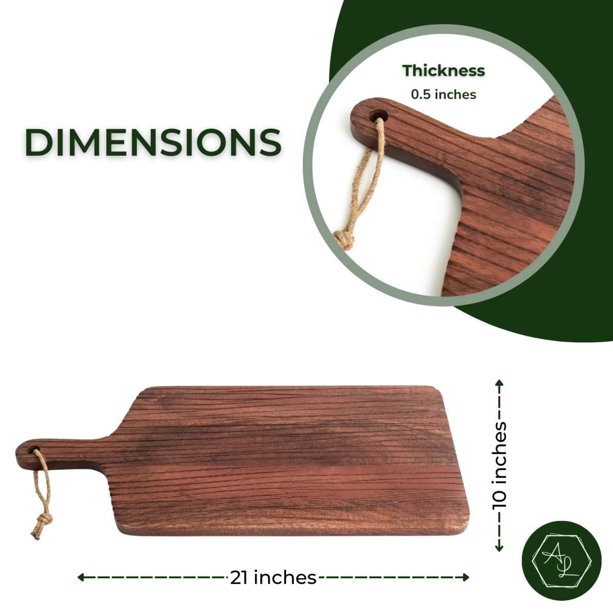 Large wooden board with engraved lines_Dimensions - Aesthetic Living