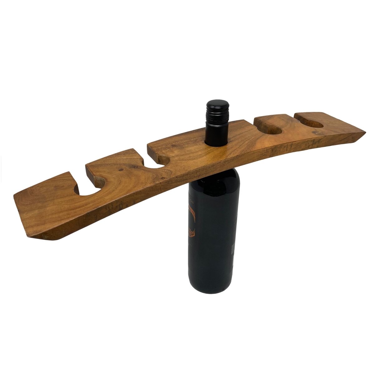 Wine Bottle Stand for 4 Glasses - Aesthetic Living
