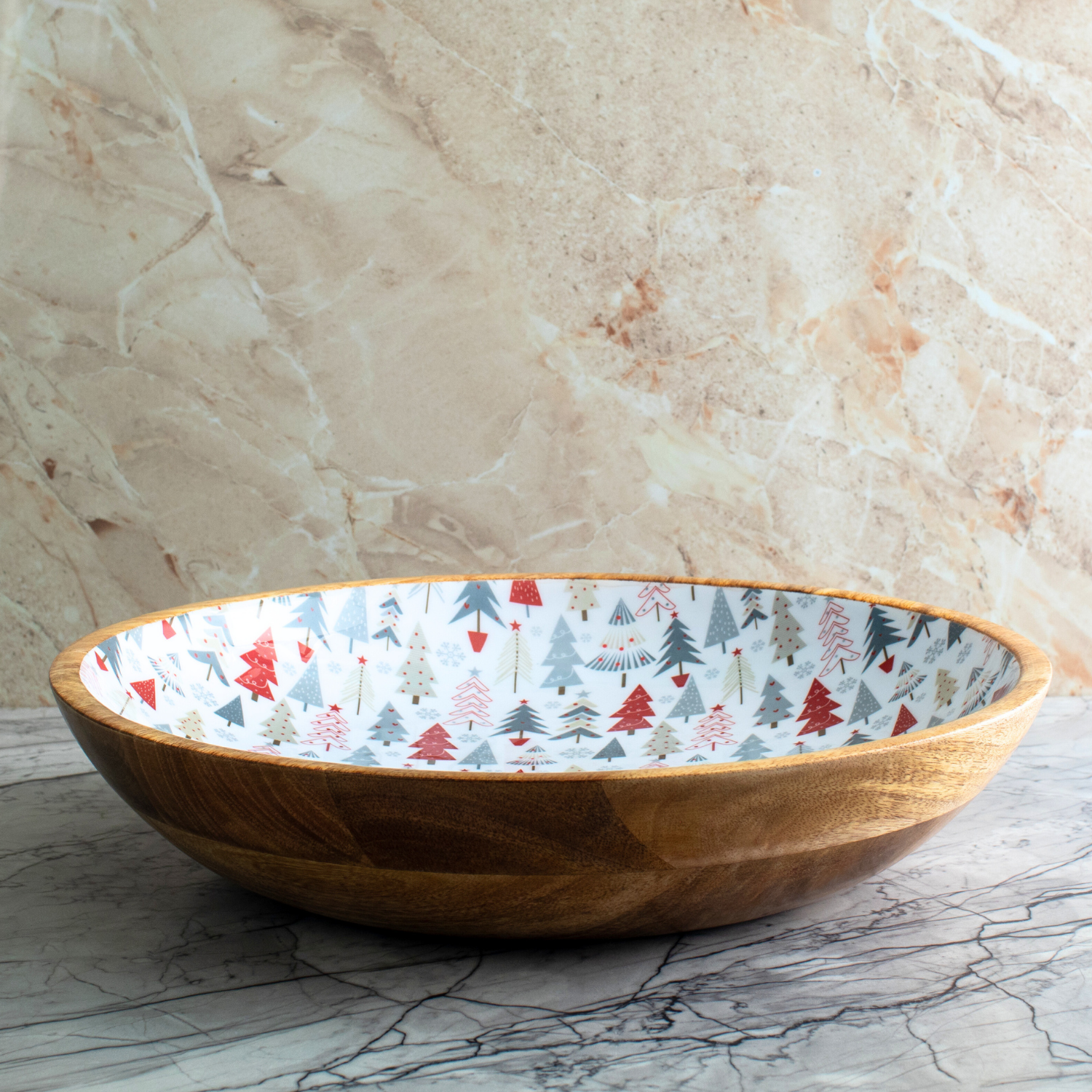 Large Bowl with Holiday Enamel