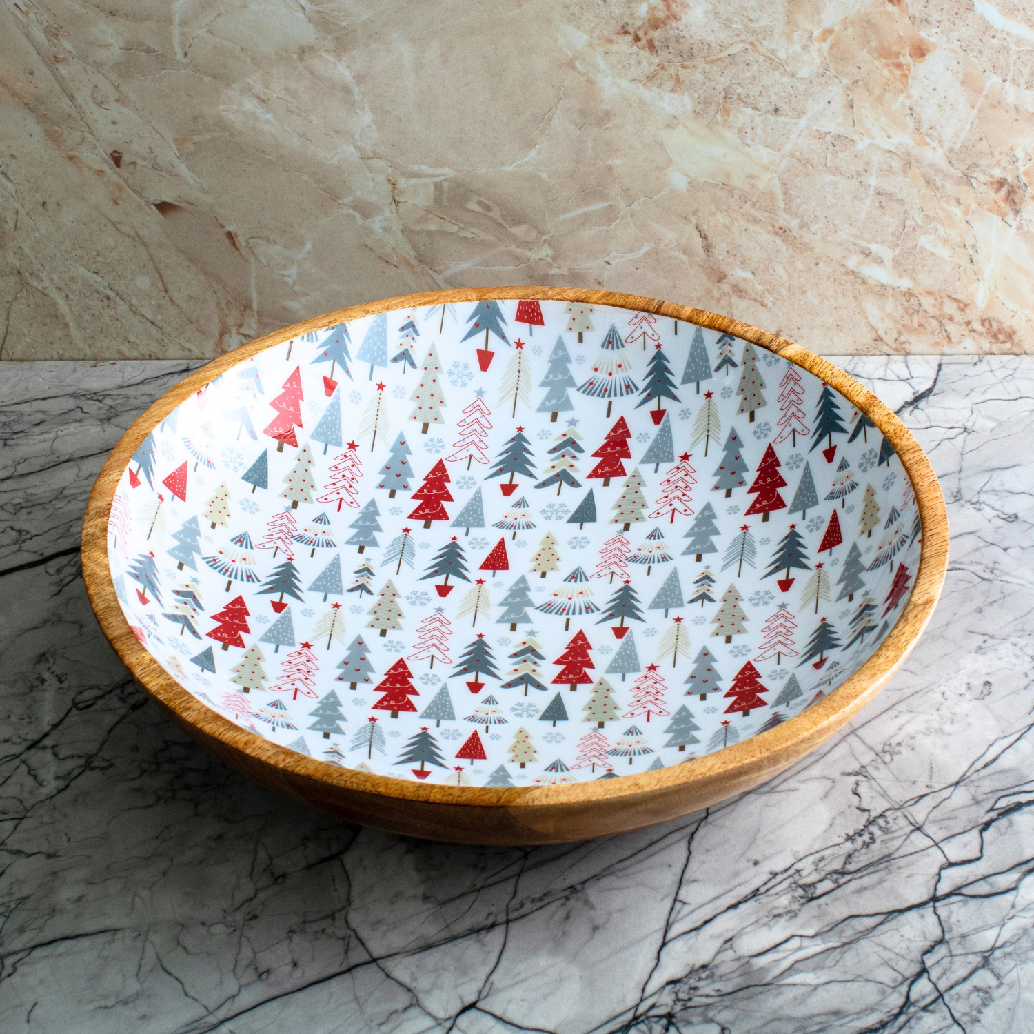 Large Bowl with Holiday Enamel