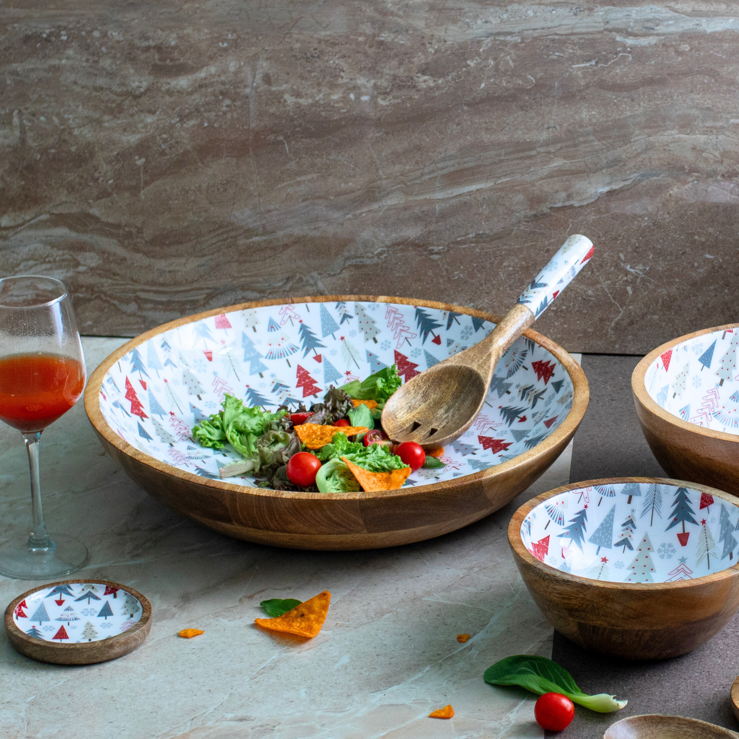 Large Bowl with Holiday Enamel