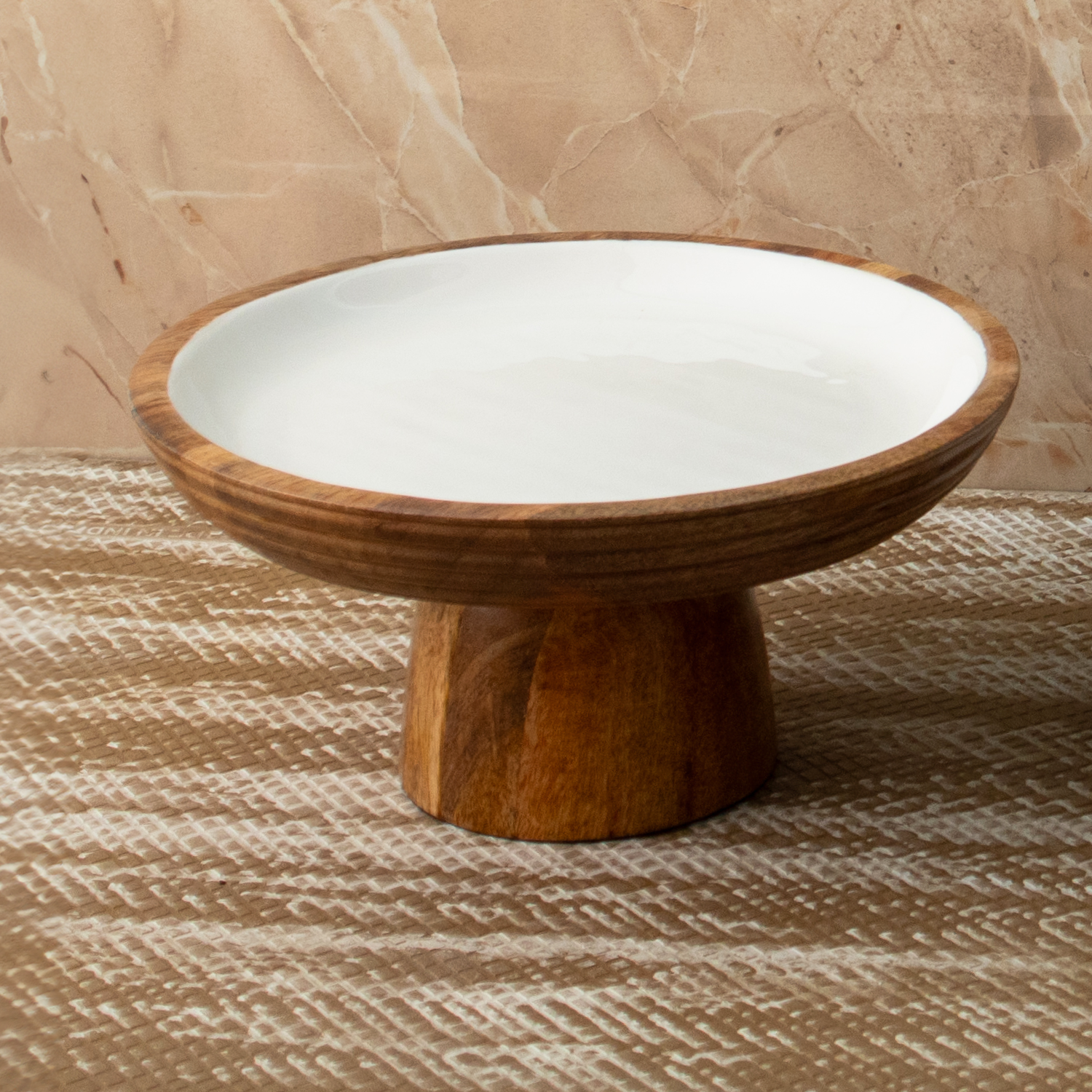 Cake Stand with White Enamel