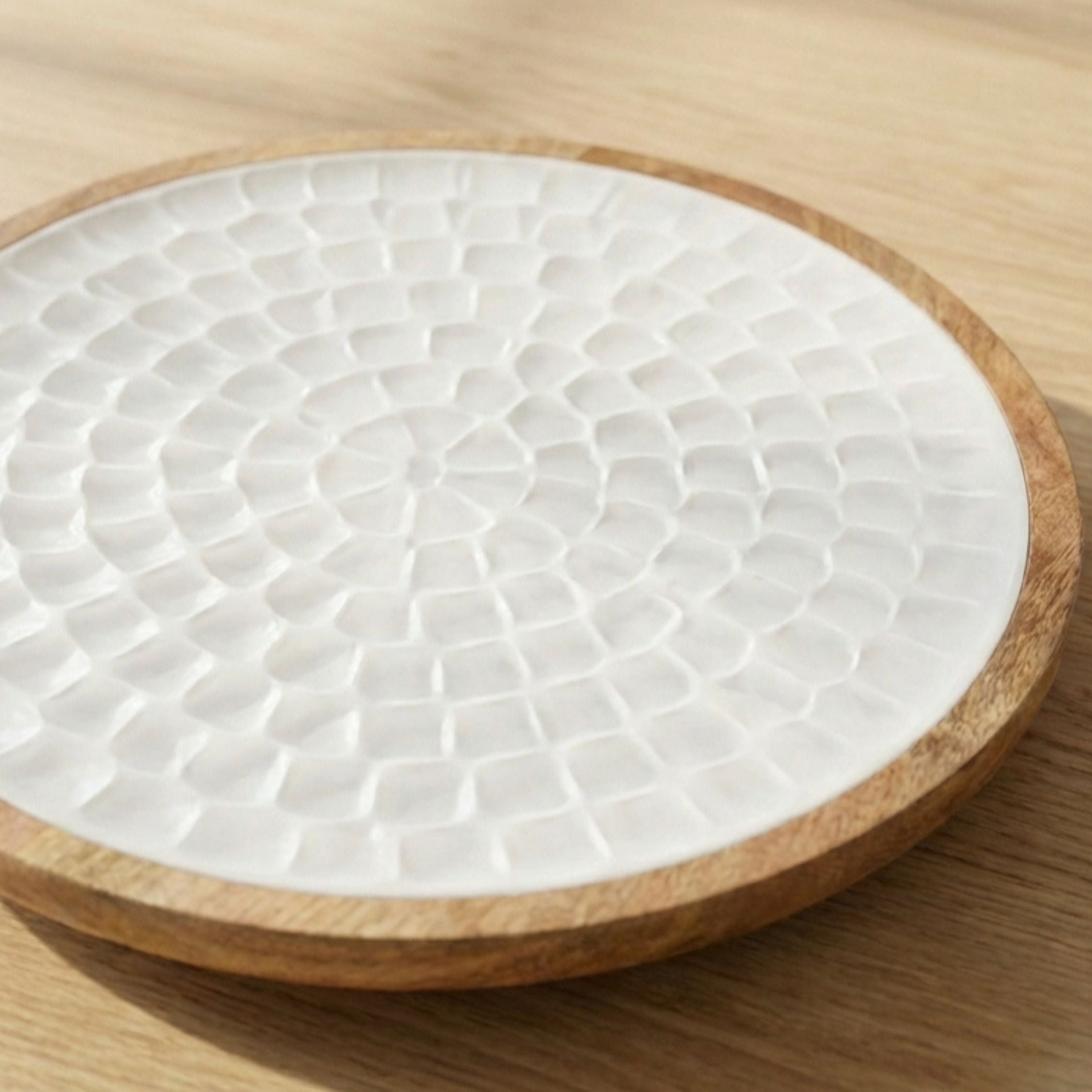 Lazy Susan Turntable with Pearl Enamel