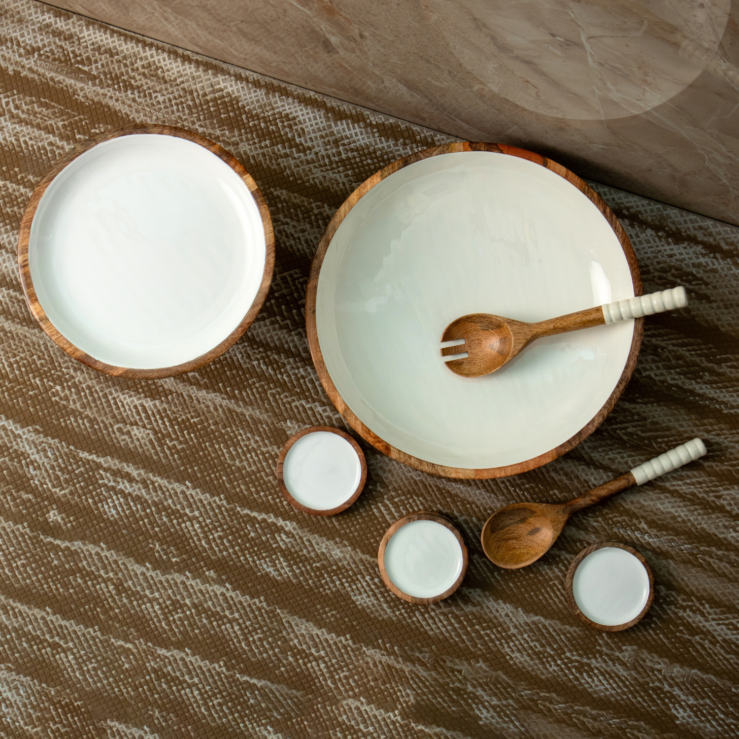 Large Bowl with White Enamel