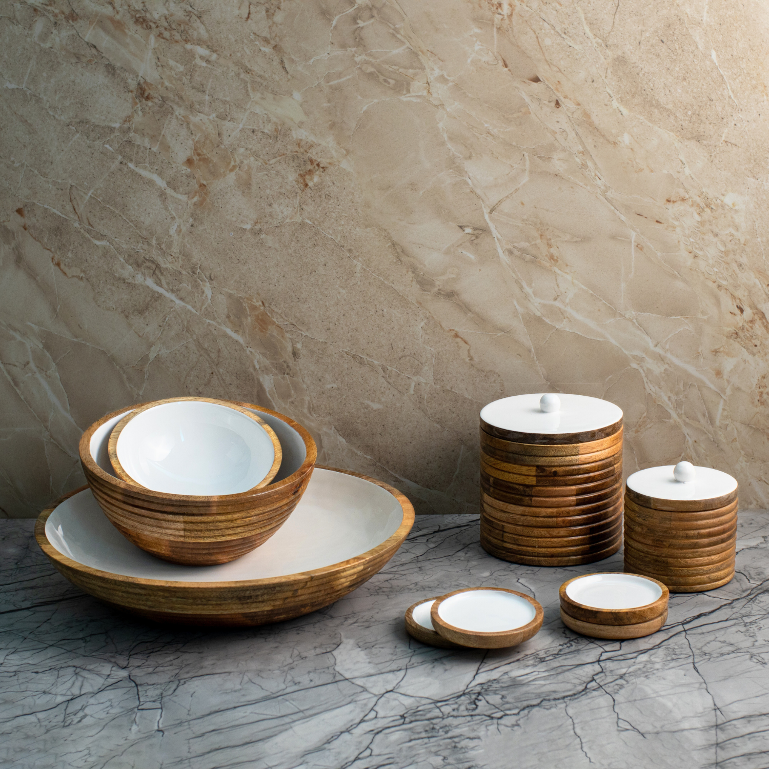 Large Bowl with White Enamel