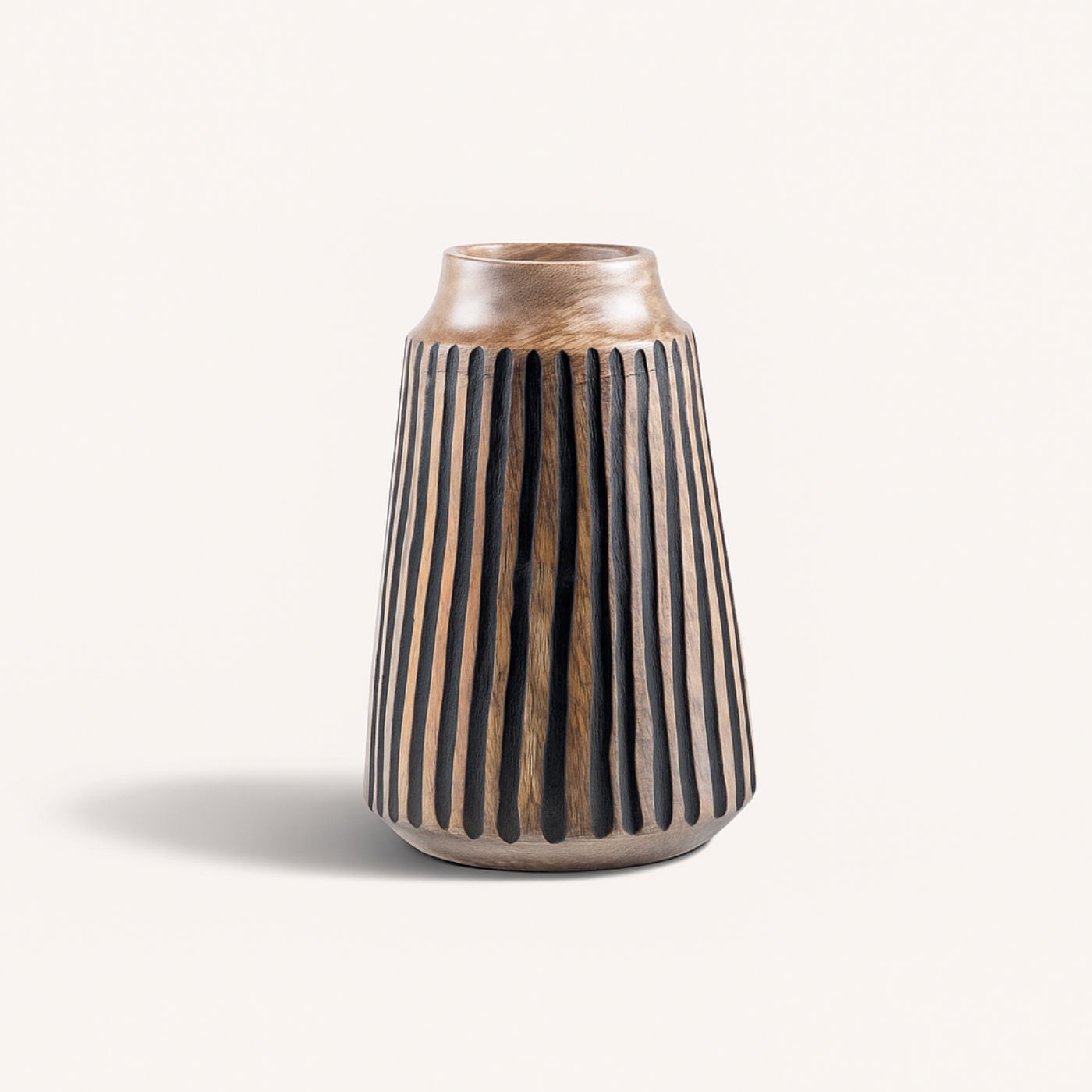 Tapered Vase with Black Lines, Large