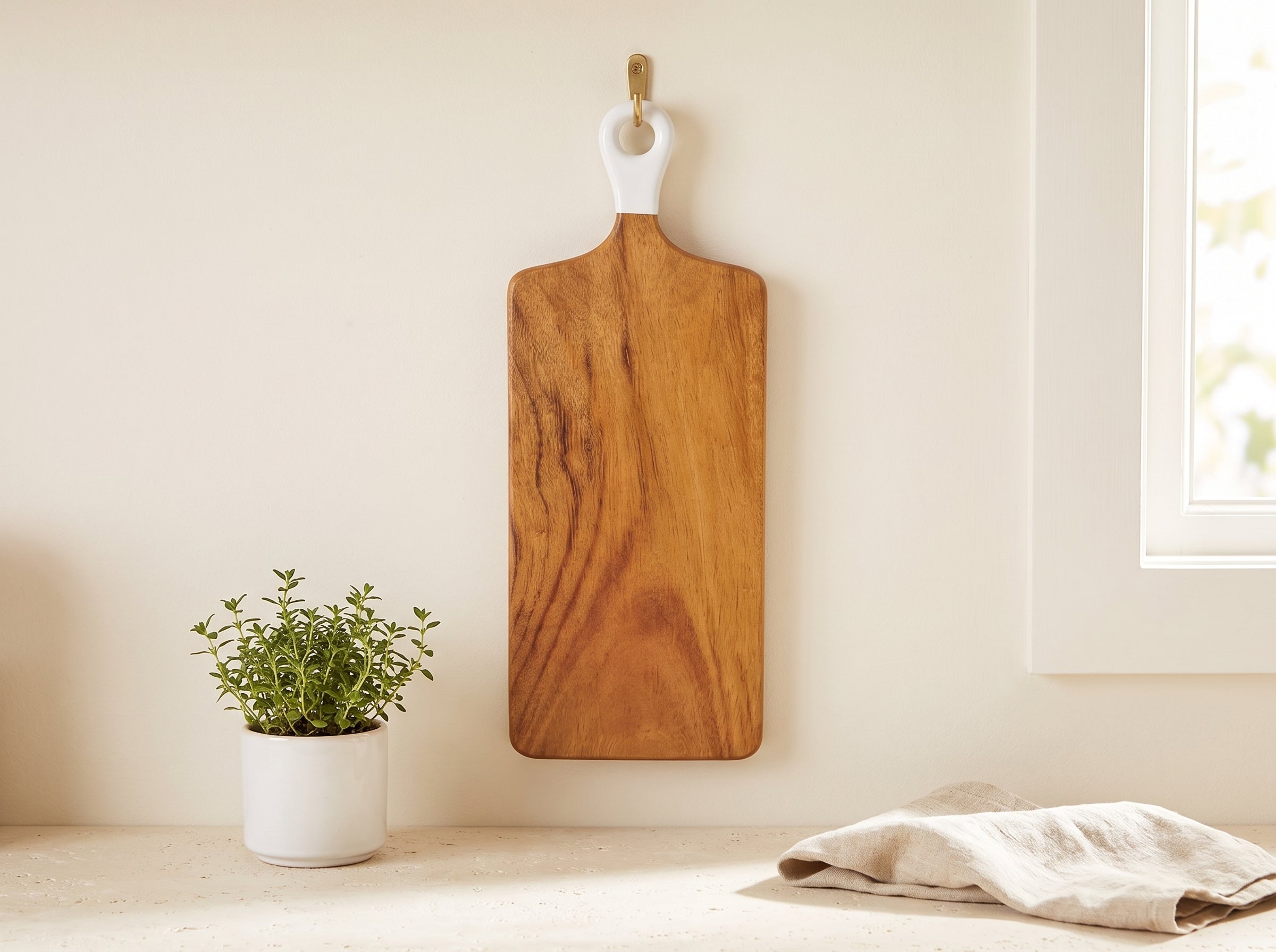 Long Board with White Enamel Handle