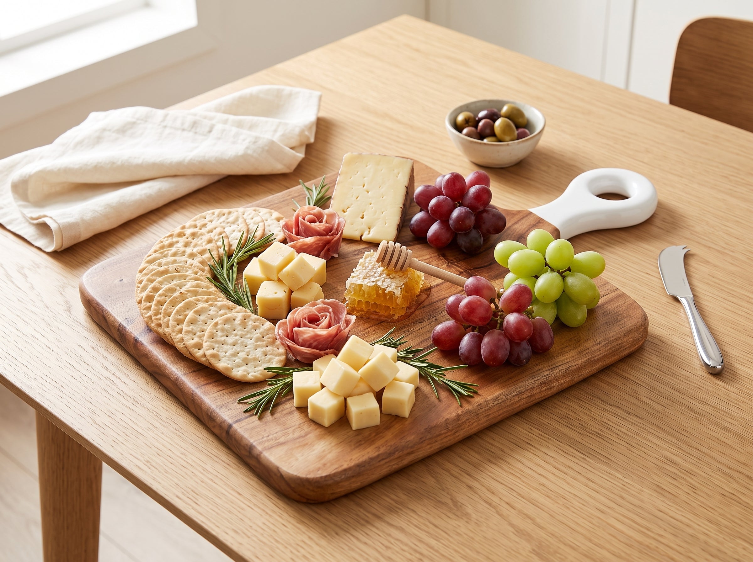 Square Large Board with White Enamel Handle