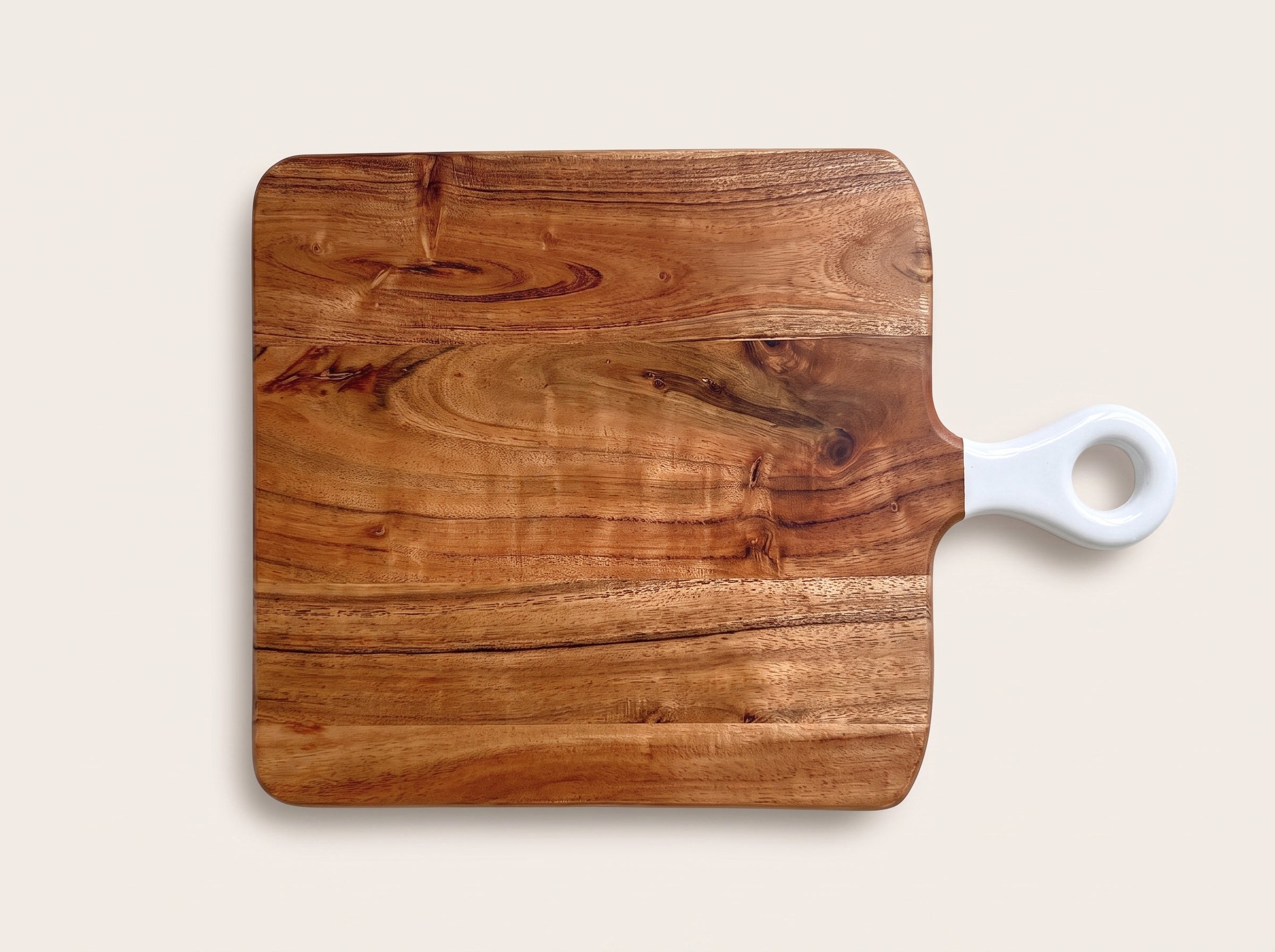 Square Large Board with White Enamel Handle