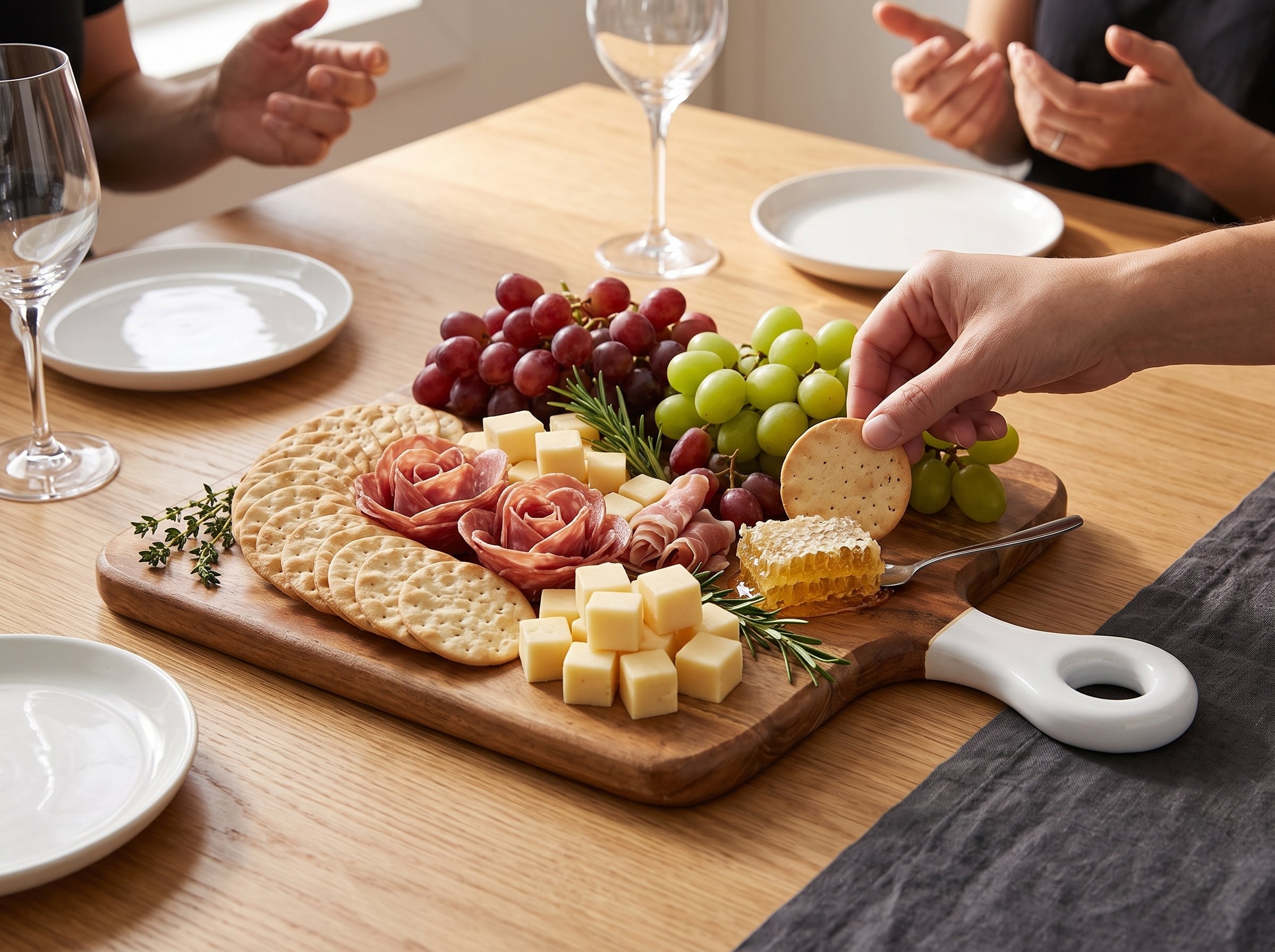 Square Large Board with White Enamel Handle