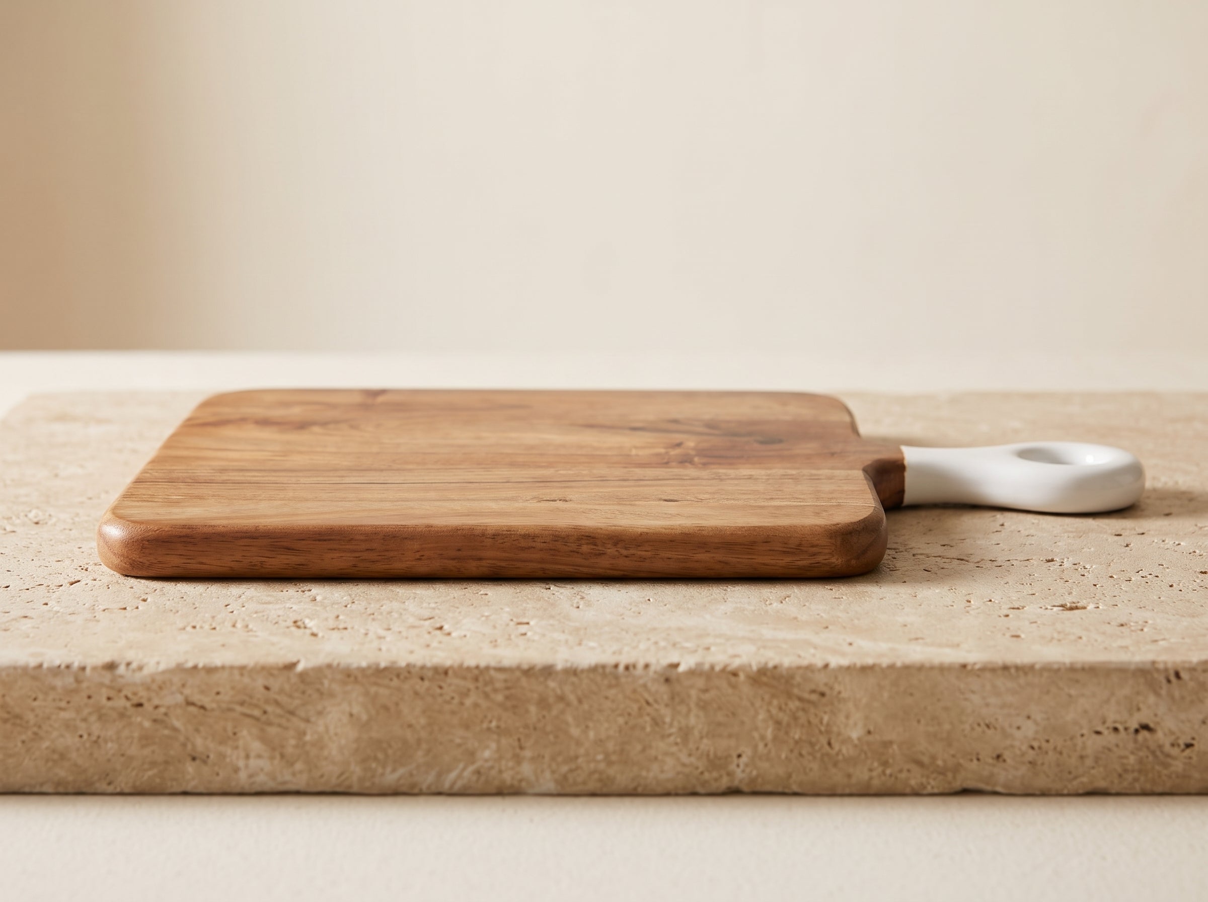 Square Large Board with White Enamel Handle