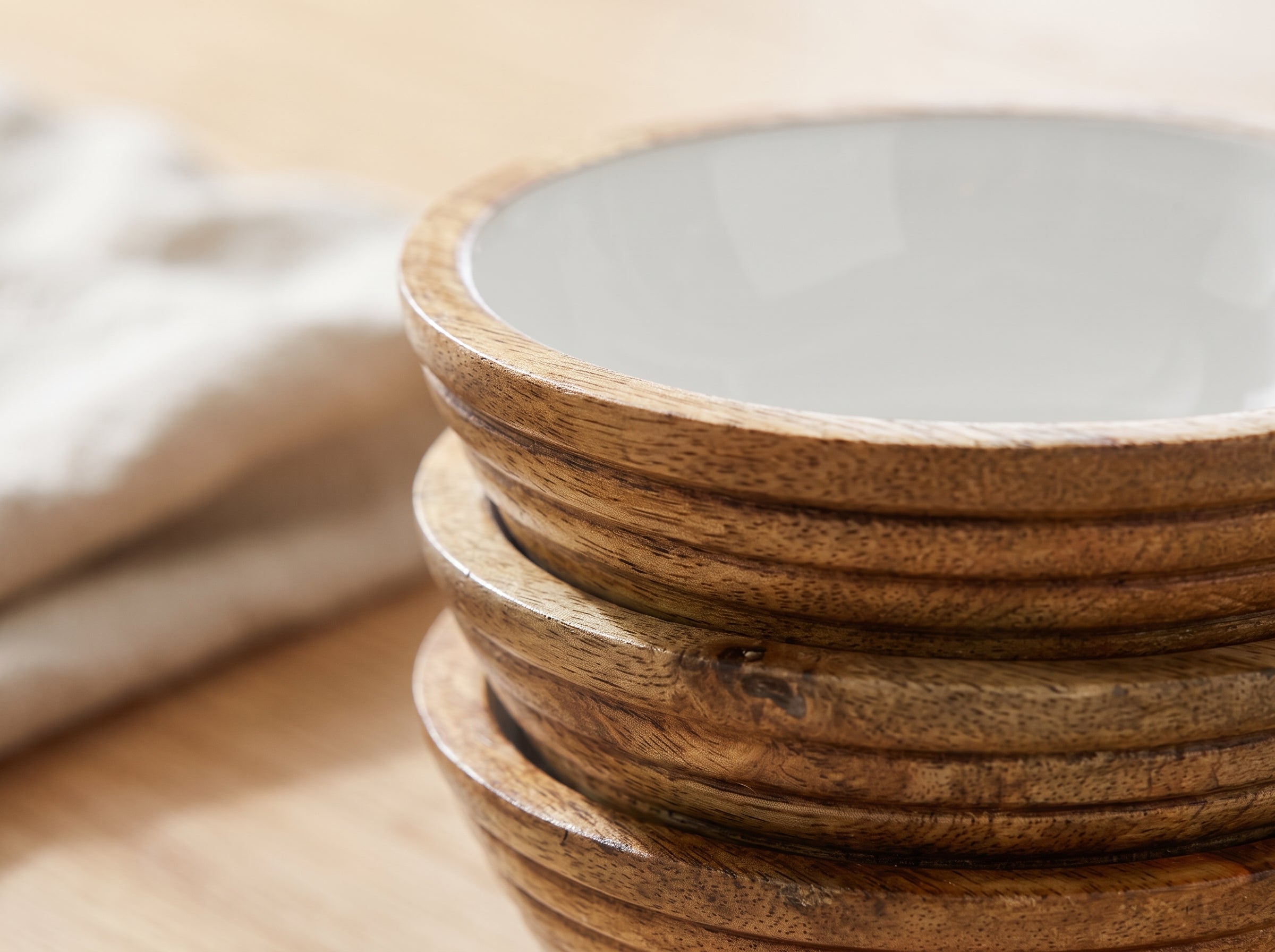 Small Bowl with White Enamel, Set of 4