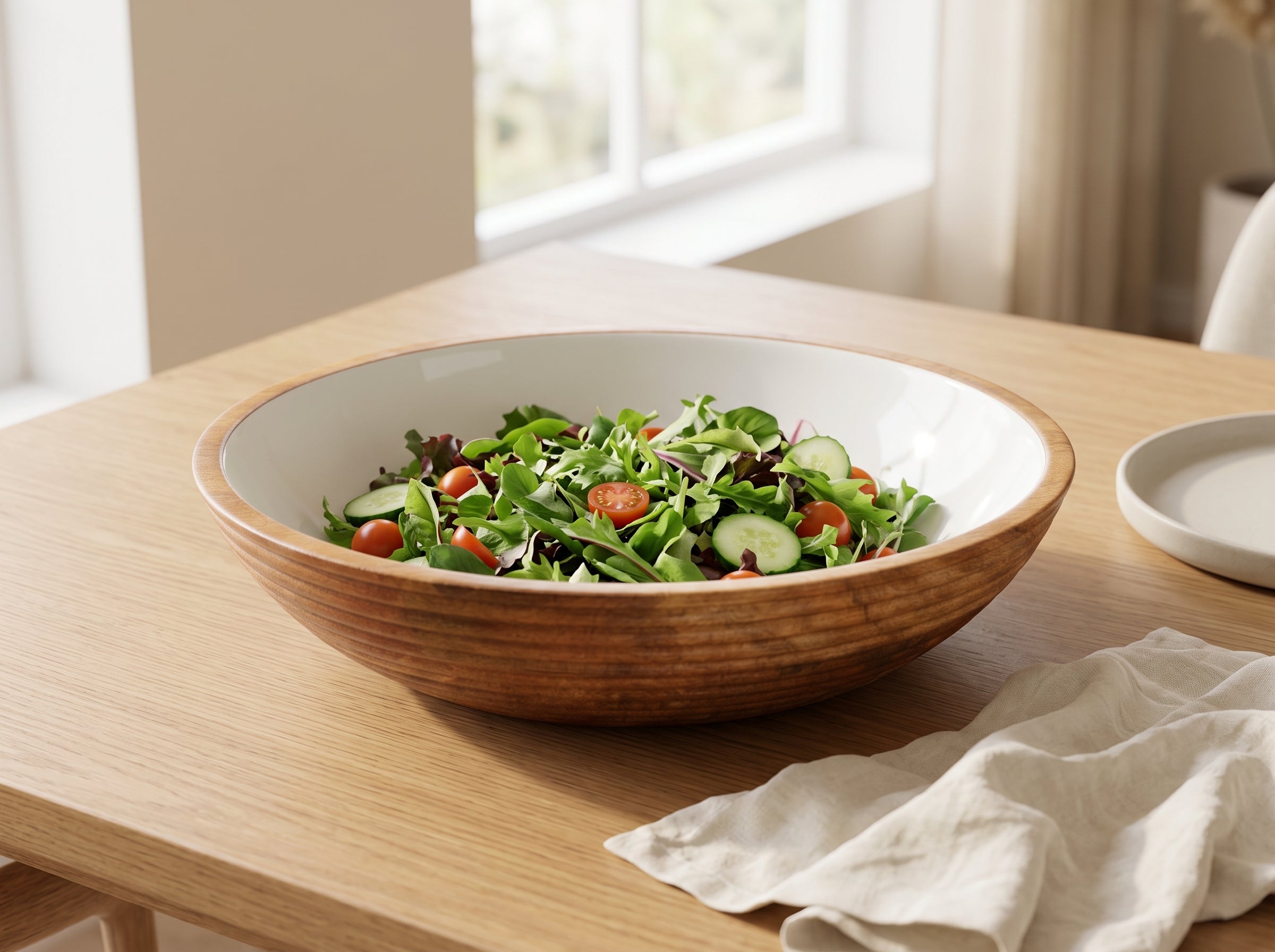Large Bowl with White Enamel