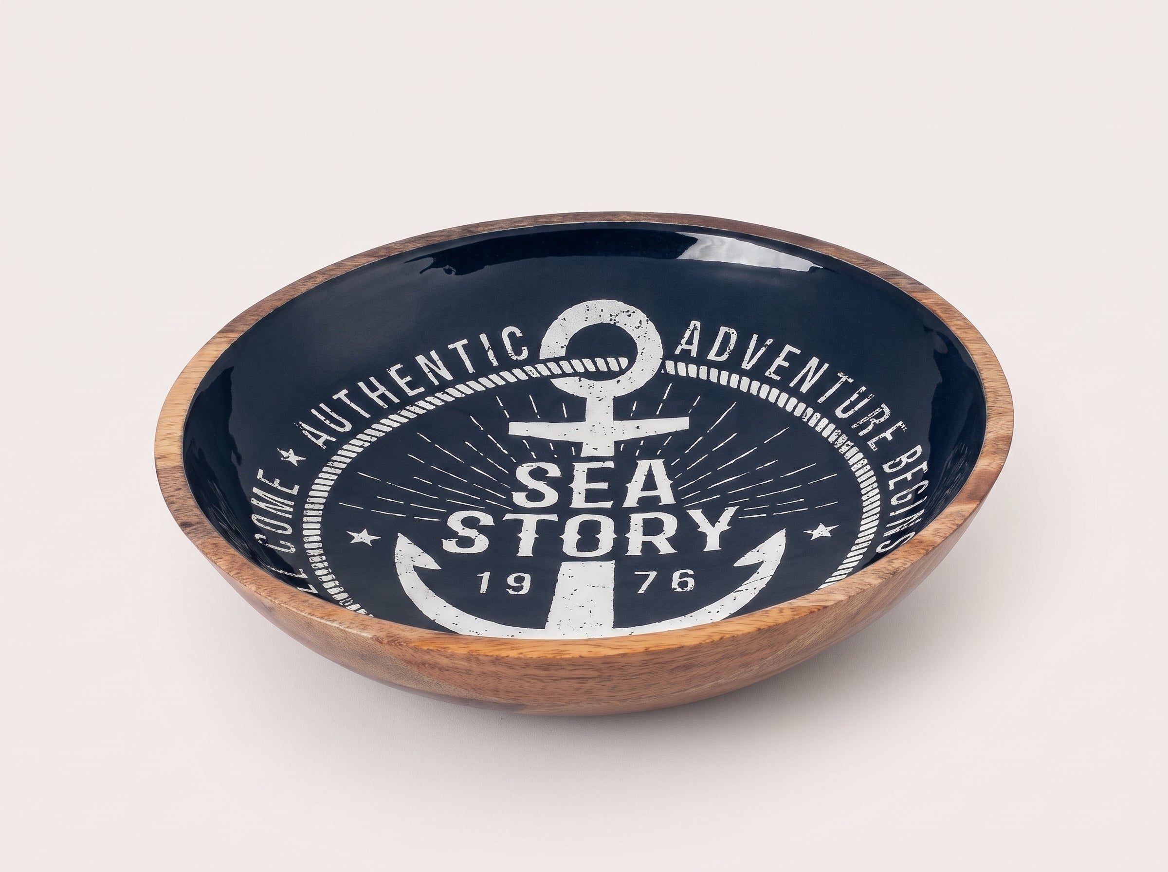 Large Bowl with Sea Story Enamel