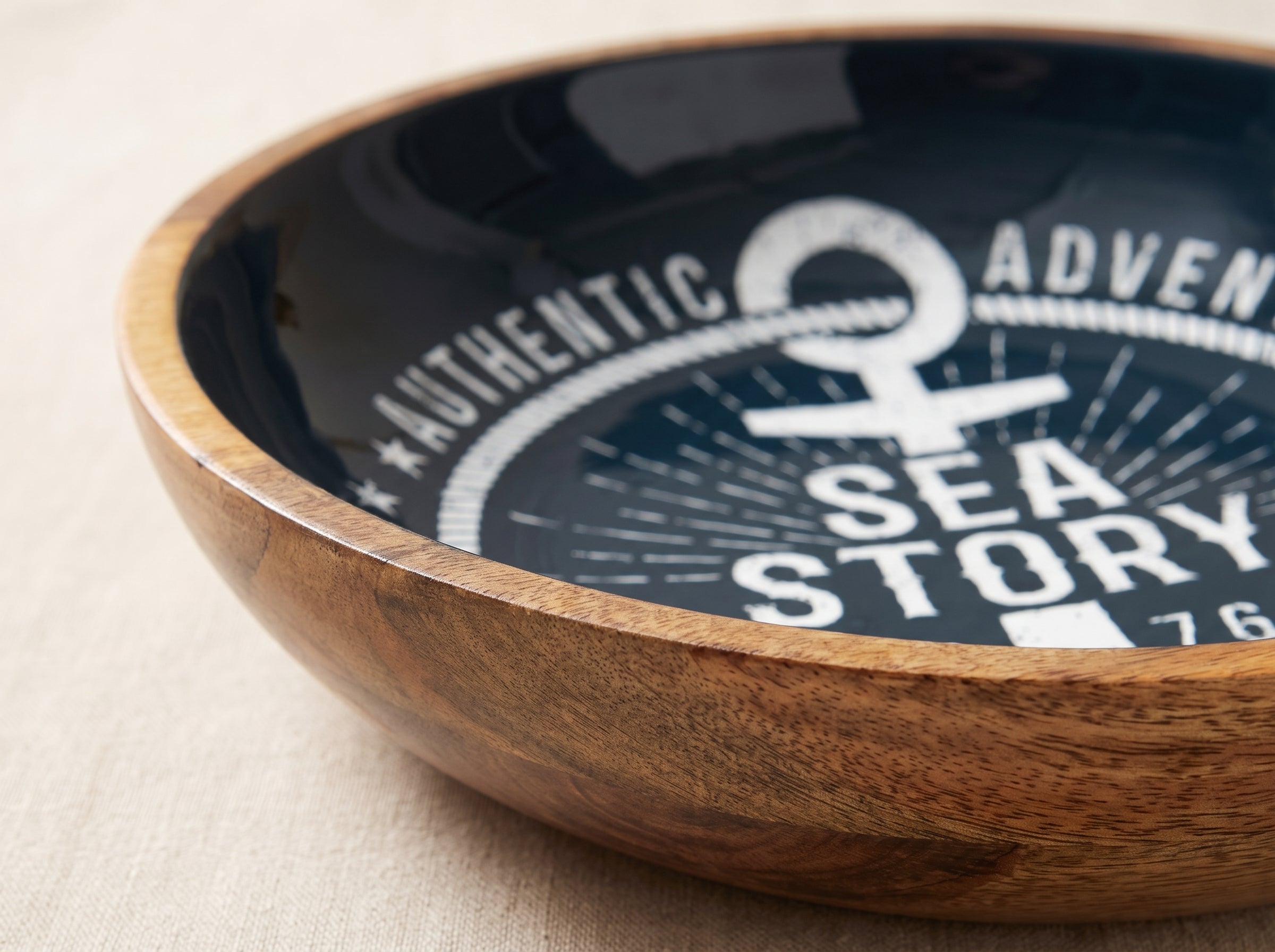 Large Bowl with Sea Story Enamel
