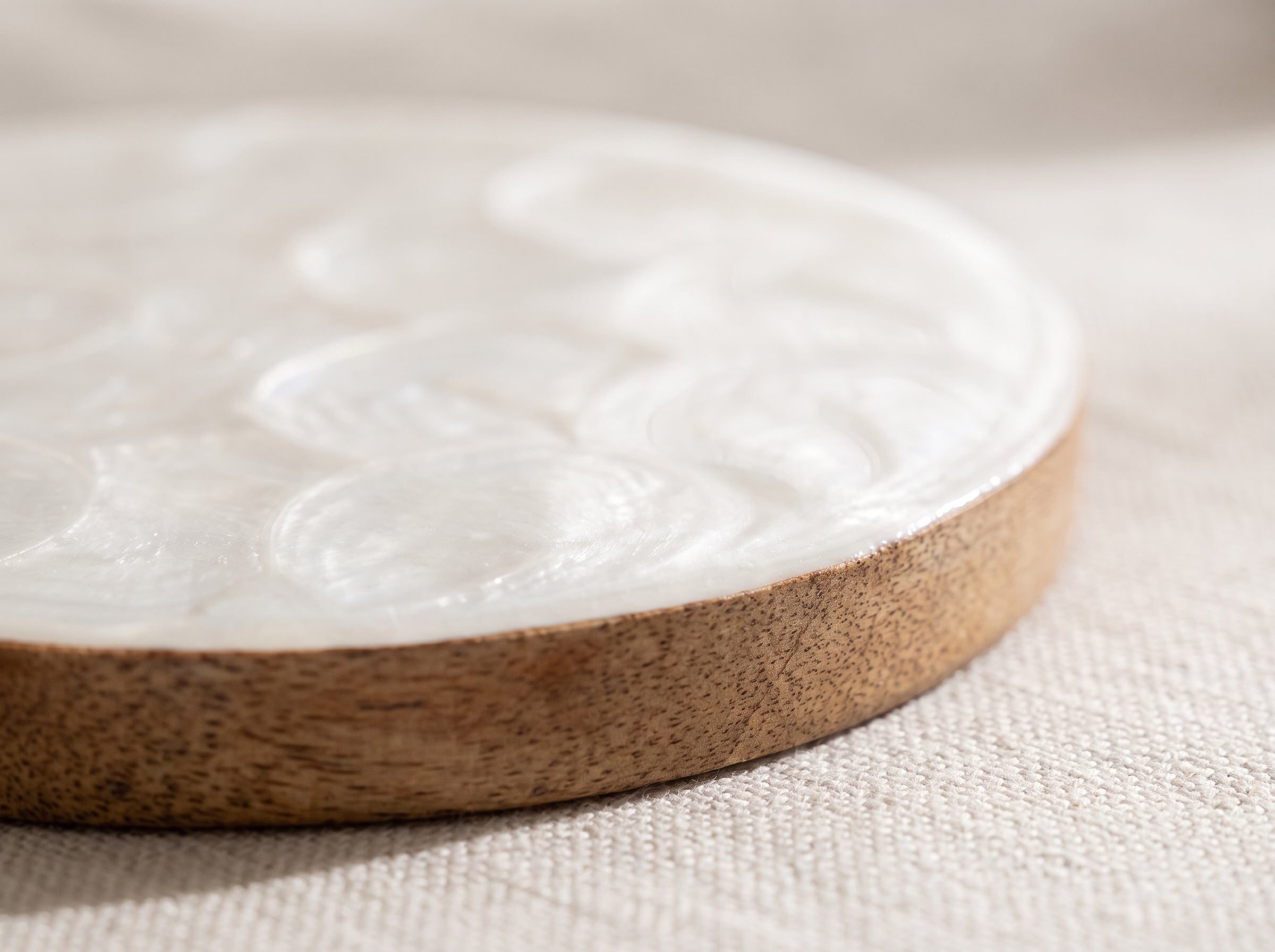 Coasters with Pearl Enamel, Set of 4