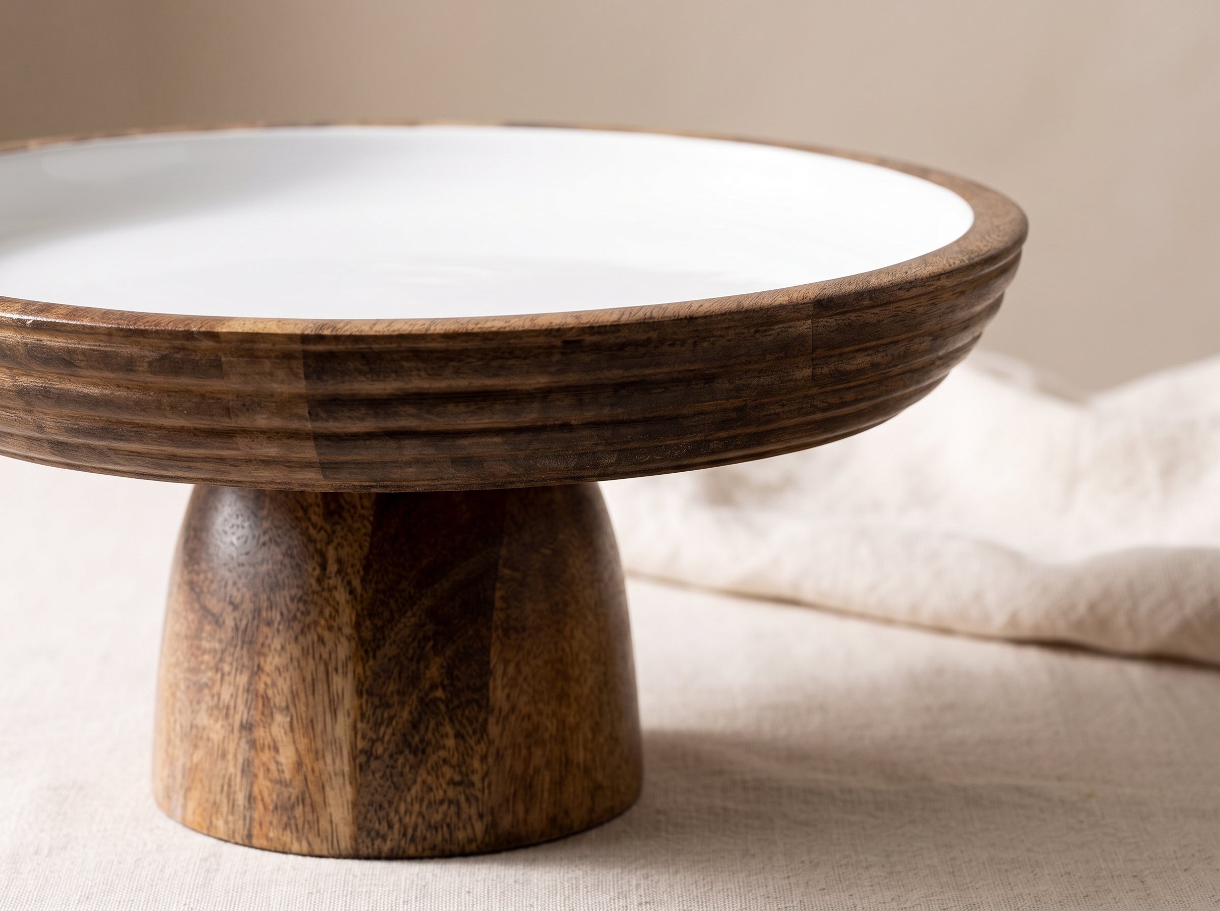 Cake Stand with White Enamel